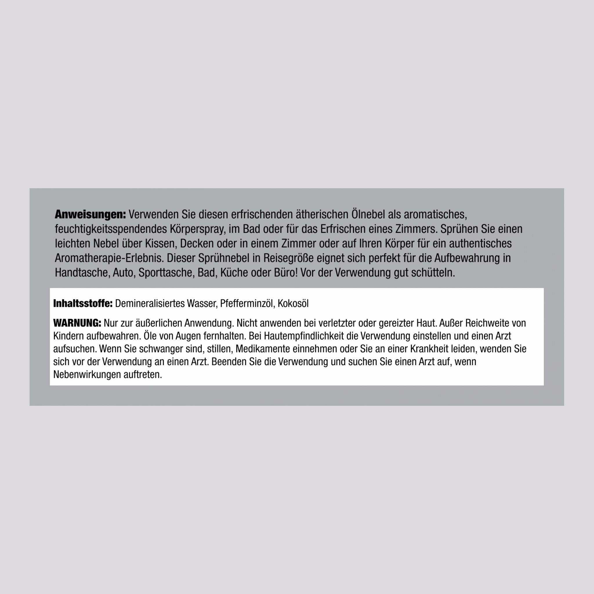 Pfefferminzspray, 71 ml Sprühflasche