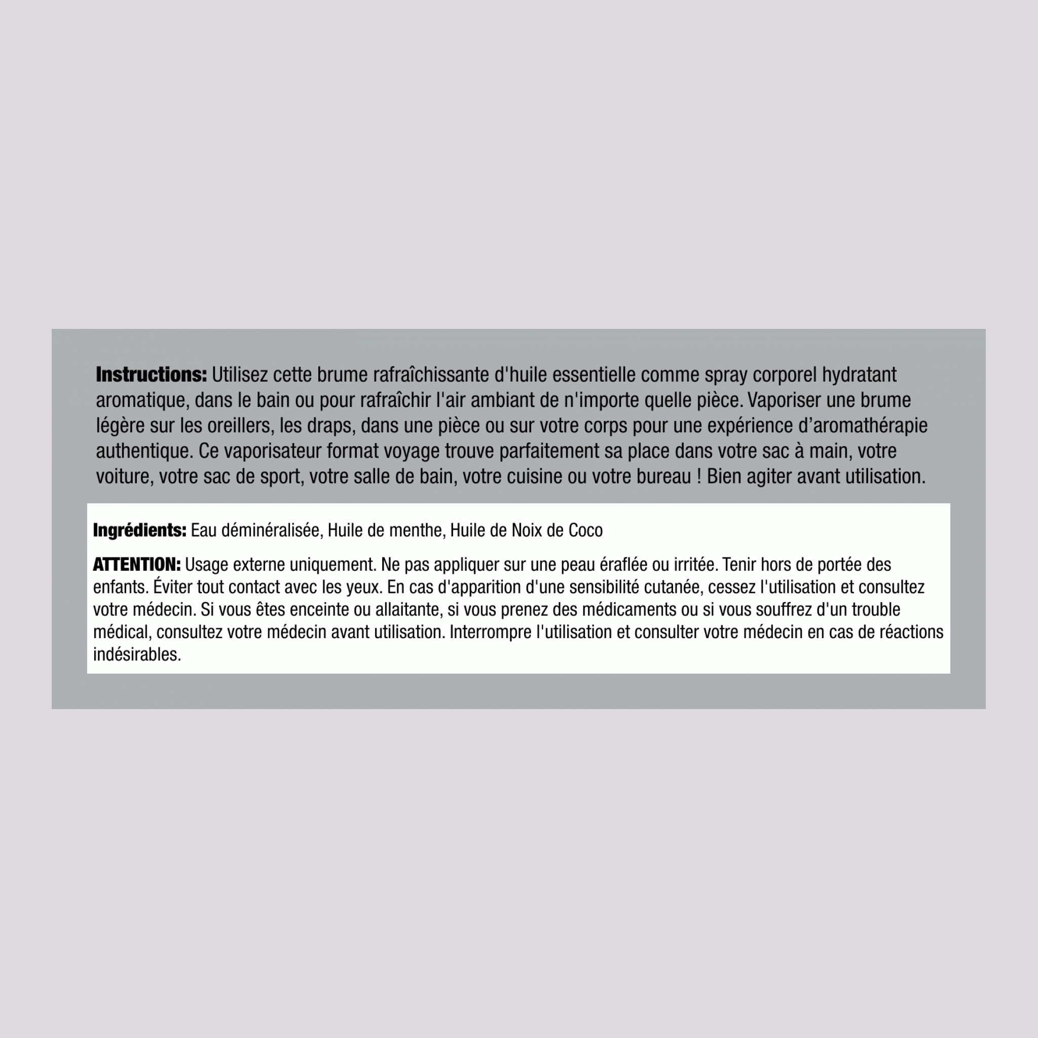 Spray à la Menthe Poivrée, Flacon Pulvérisateur de 71 ml (2,4 oz fl)