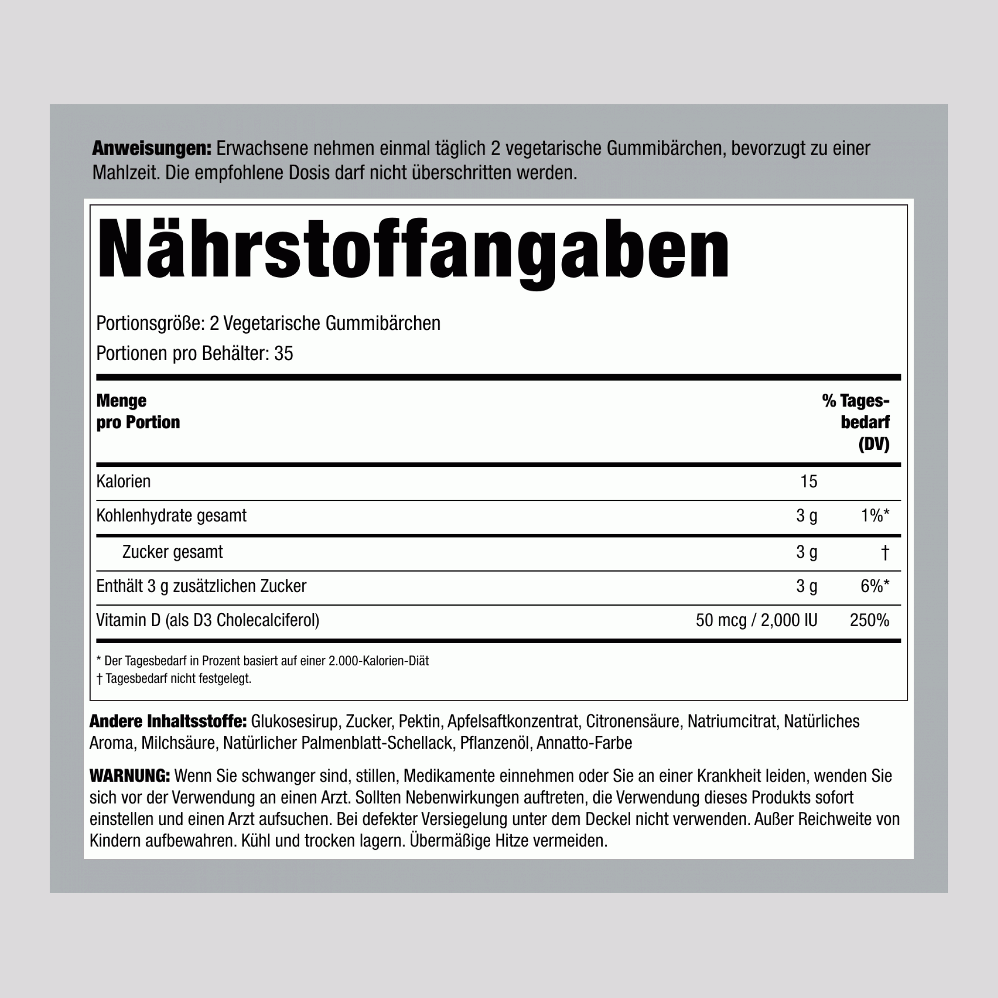 Vitamin D3 (Delicious Pineapple), 2000 IU, 70 Gummies