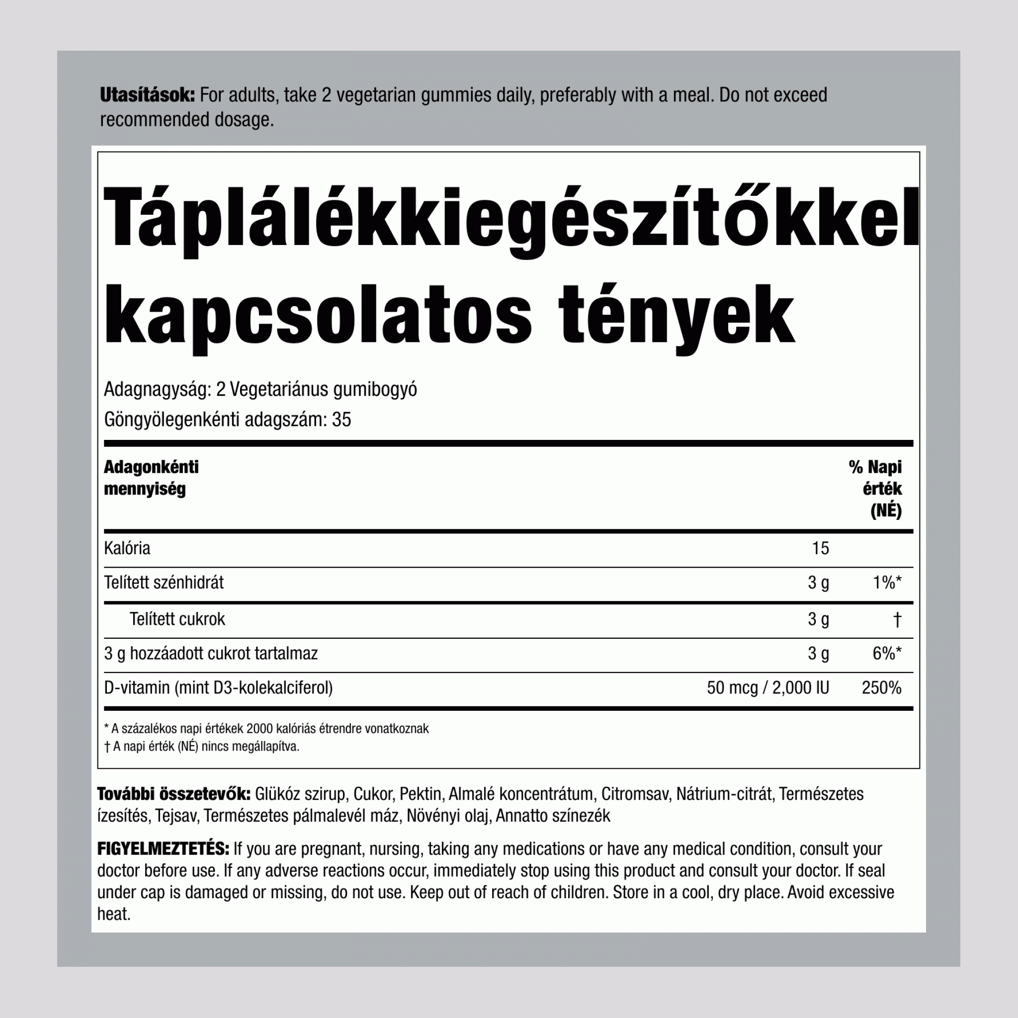 Vitamin D3 (Delicious Pineapple), 2000 IU, 70 Gummies