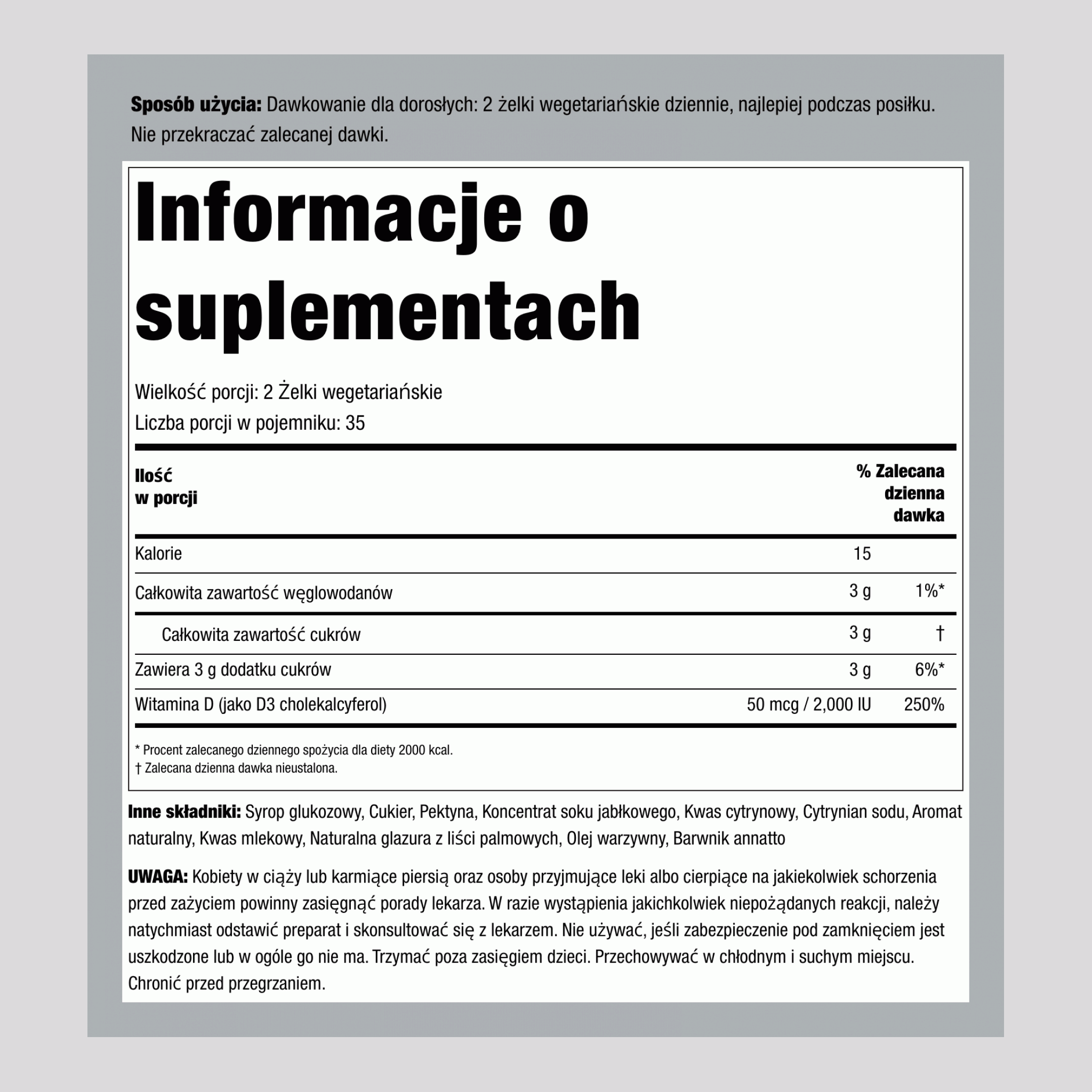 Vitamin D3 (Delicious Pineapple), 2000 IU, 70 Gummies