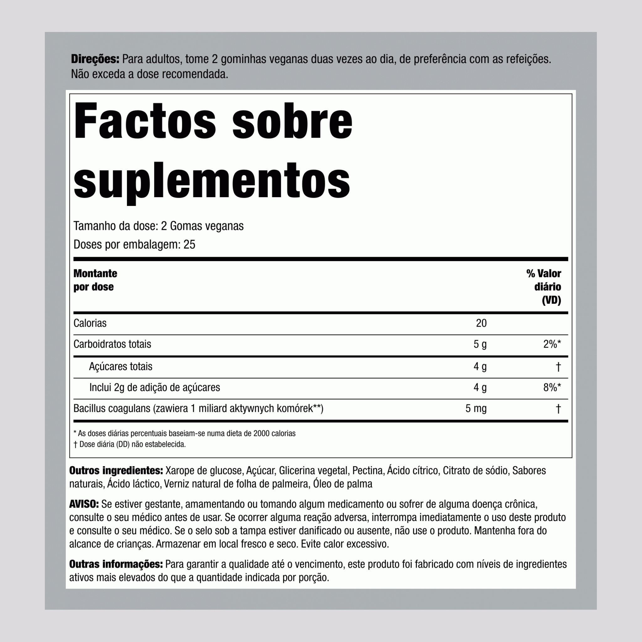 Probiótico 1 Bilhão (Delicioso Tropical), 50 Gomas