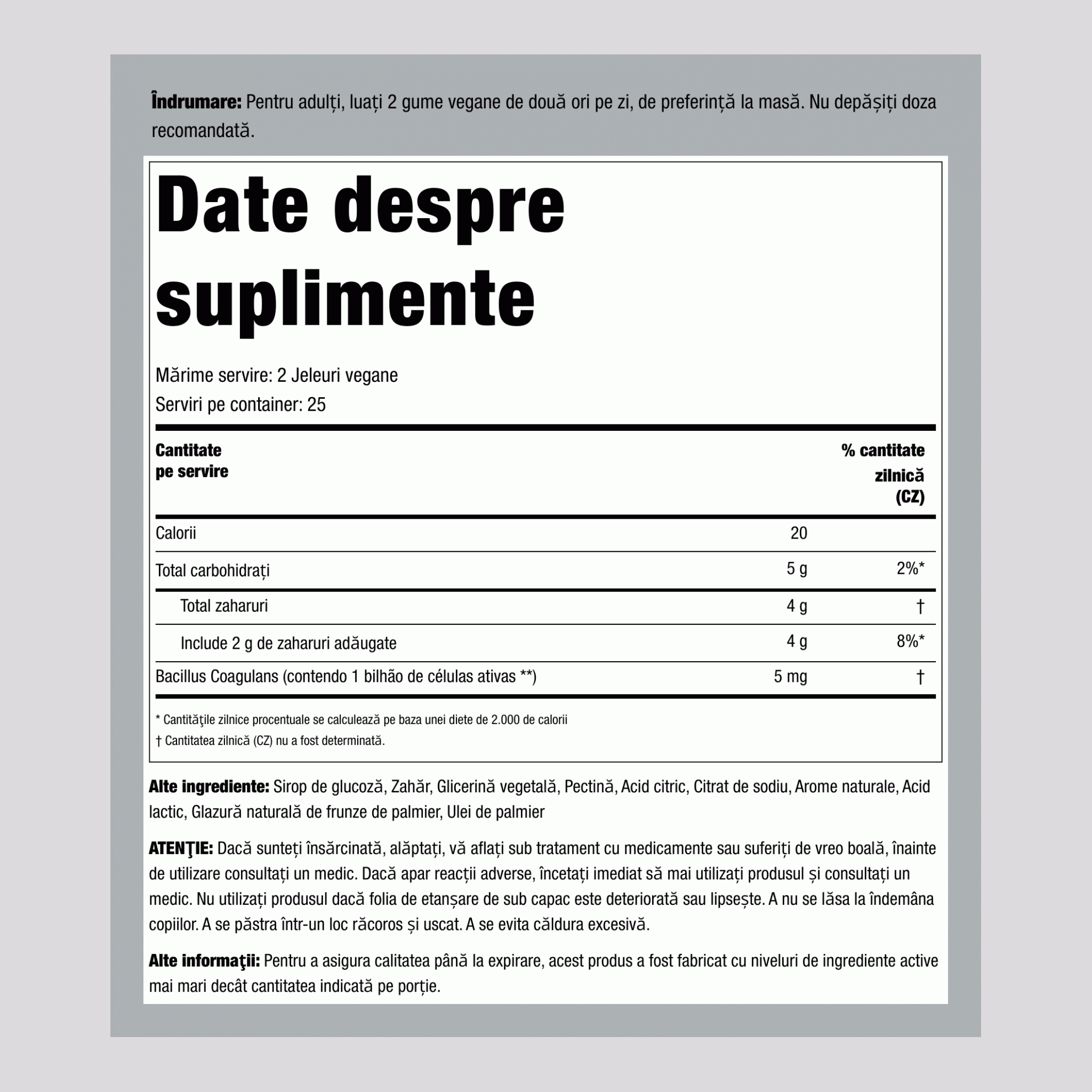 Probiotice 1 Miliard (Delicios Tropical), 50 Jeleuri