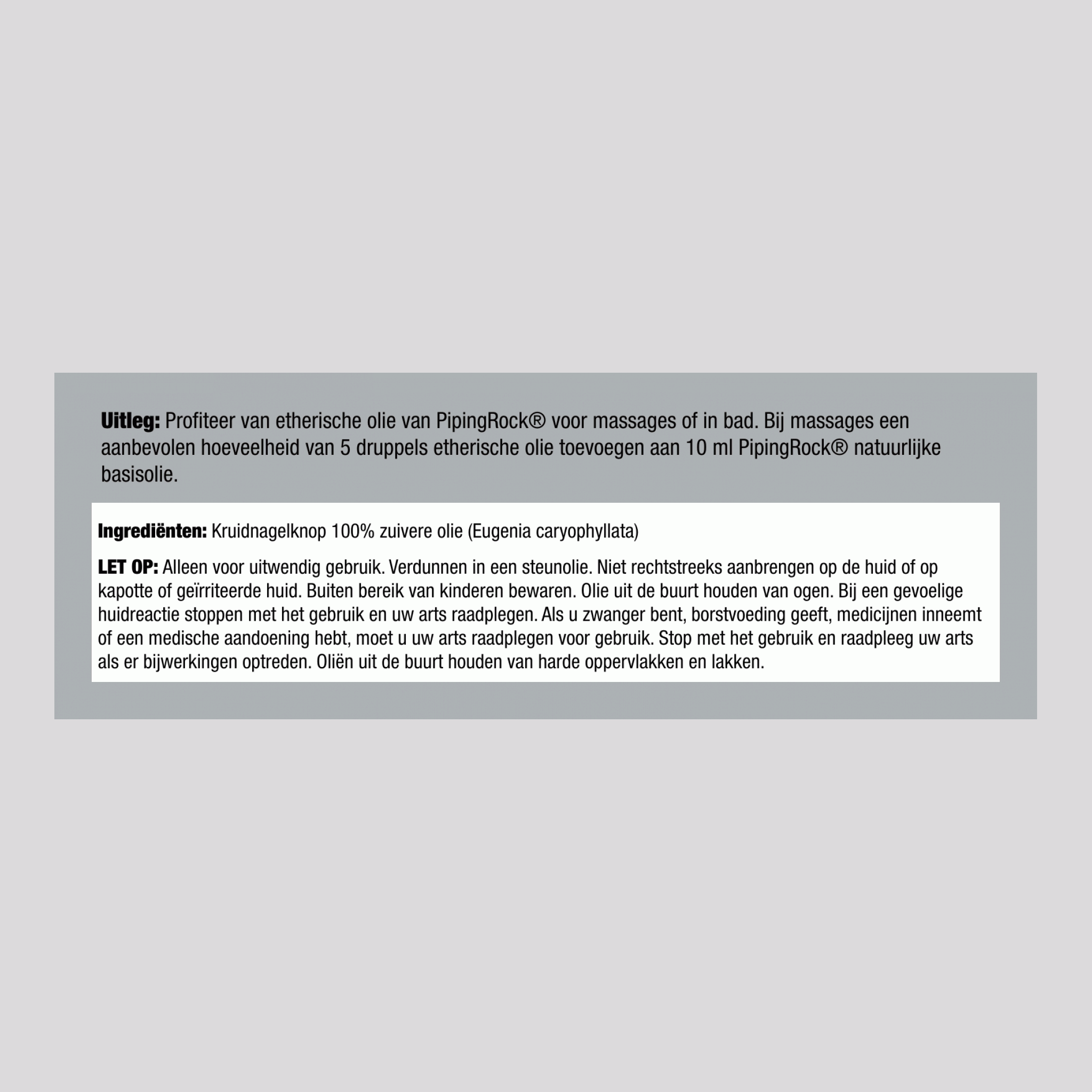 Pure Essentiële Olie van Kruidnagel, 1/2 fl oz (15 mL) Fles met Pipet