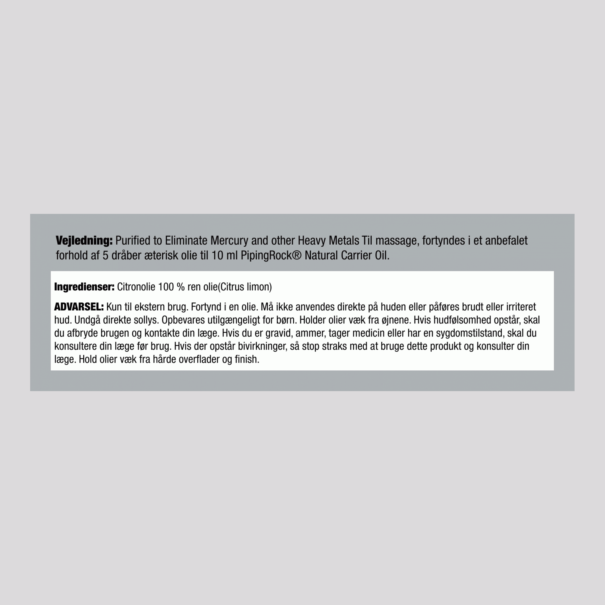 Ren Citrons Æterisk Olie, 1/2 fl oz (15 mL) Pipetteflaske