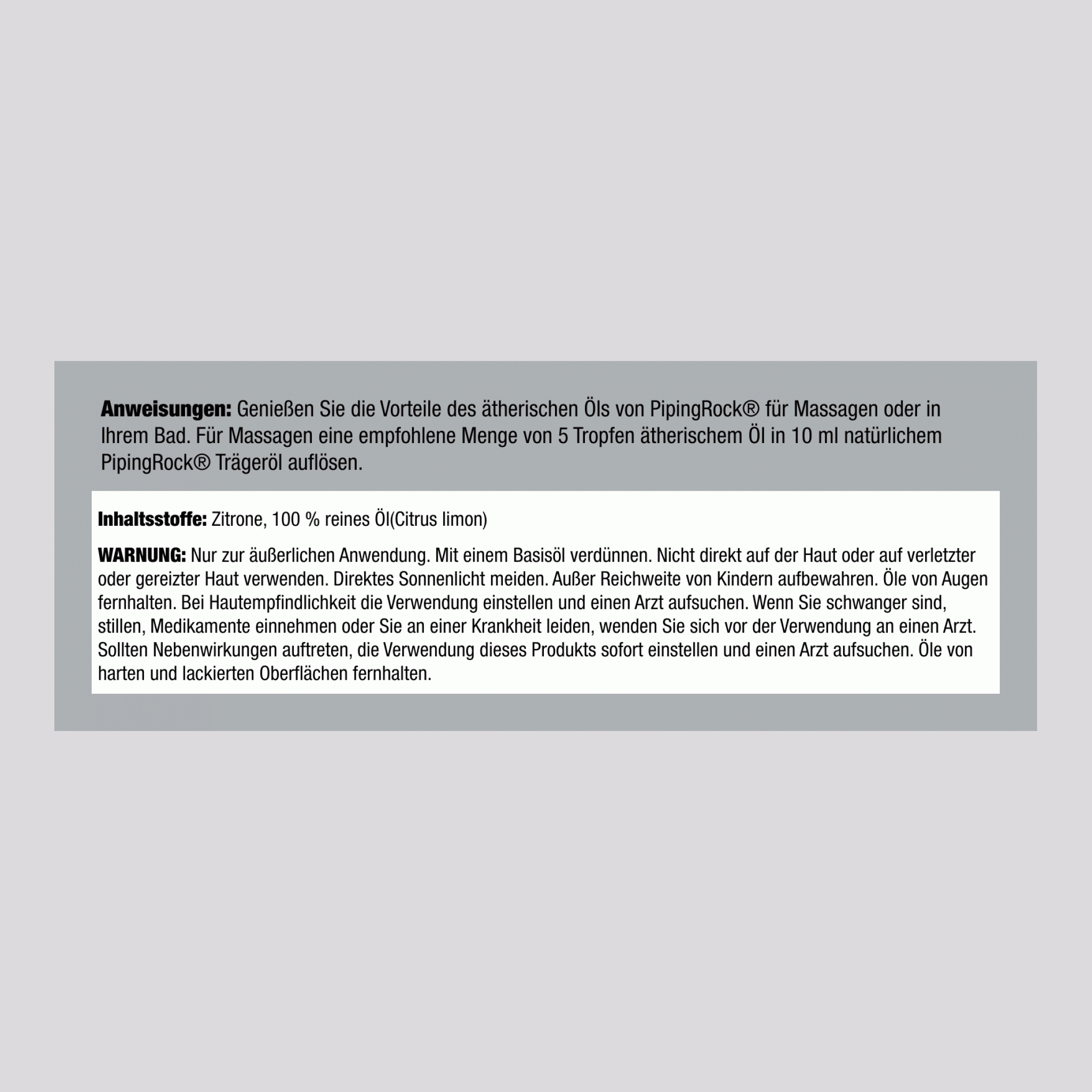 Zitronenätherisches Öl, 1/2 fl oz (15 mL) Tropfflasche