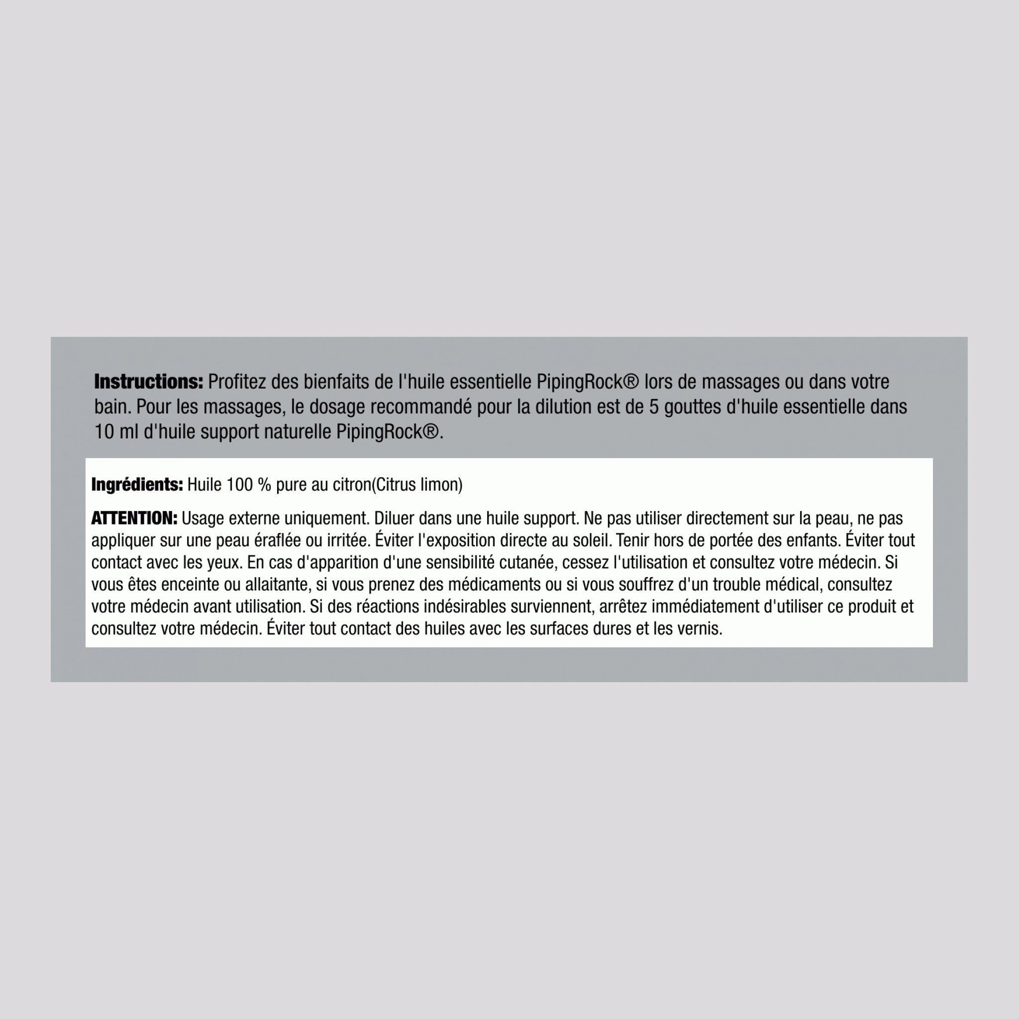 Huile Essentielle Pure de Citron, Flacon Compte-gouttes 1/2 fl oz (15 mL)