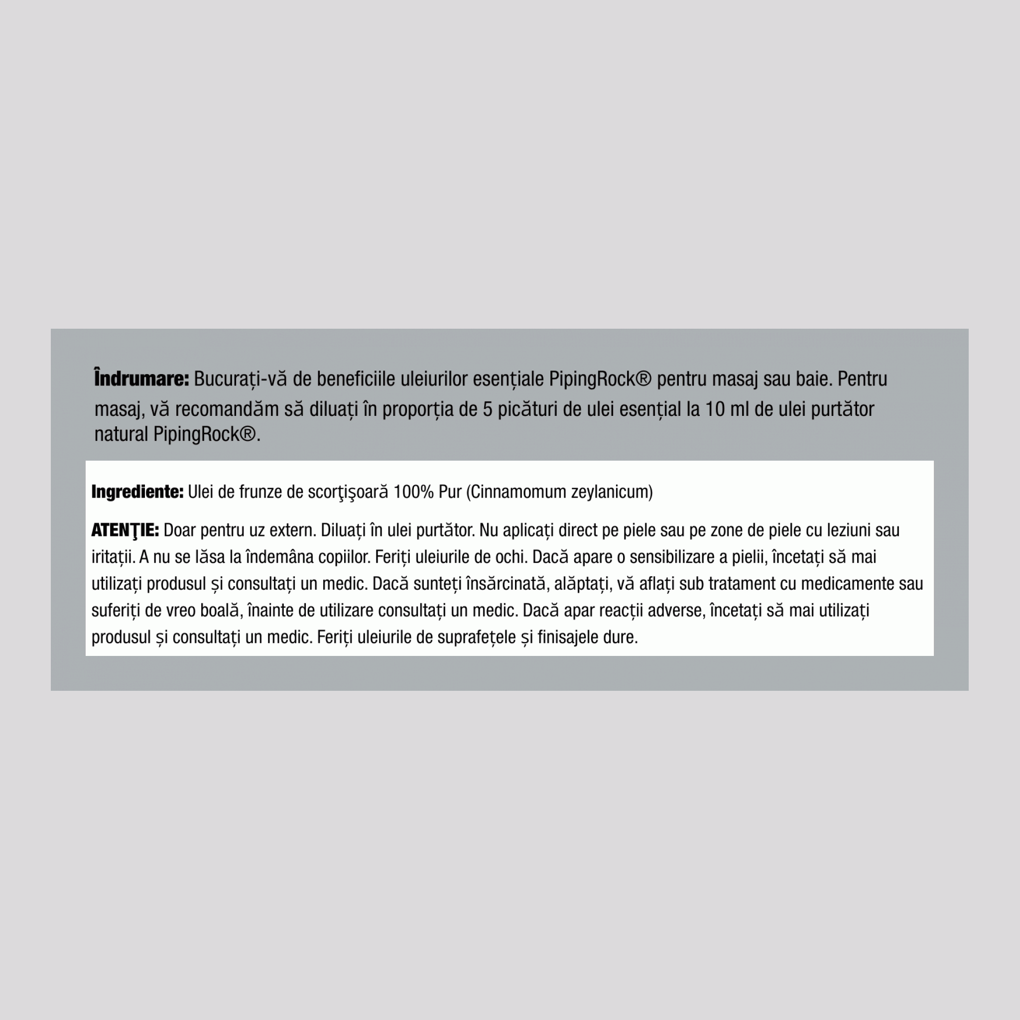 Ulei esențial pur din frunze de scorțișoară, flacon picurător de 1/2 fl oz (15 mL)