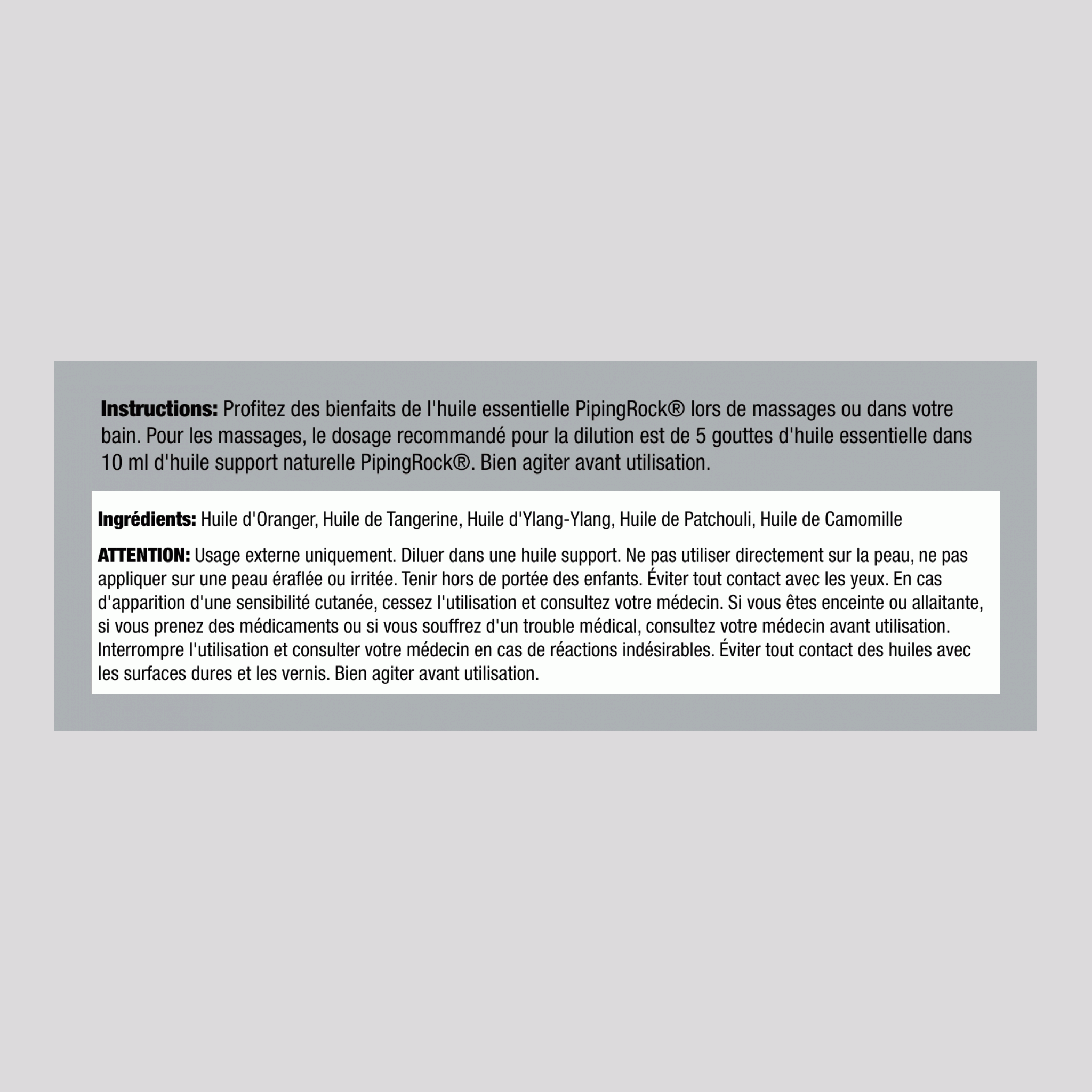 Mélange d'huiles essentielles apaisant, 1/2 fl oz (15 mL) Flacon compte-gouttes