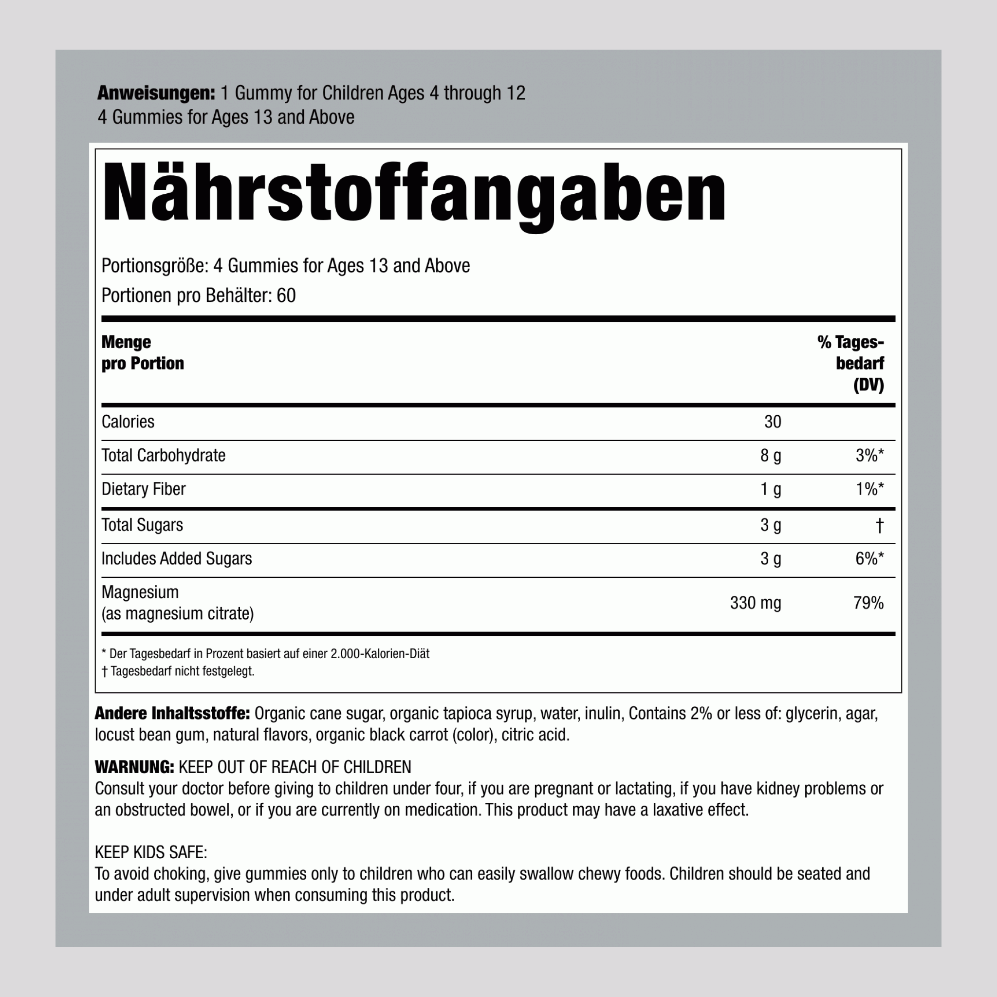 CALM Gummies Himbeer-Zitronen-Geschmack, 240 leckere Gummies