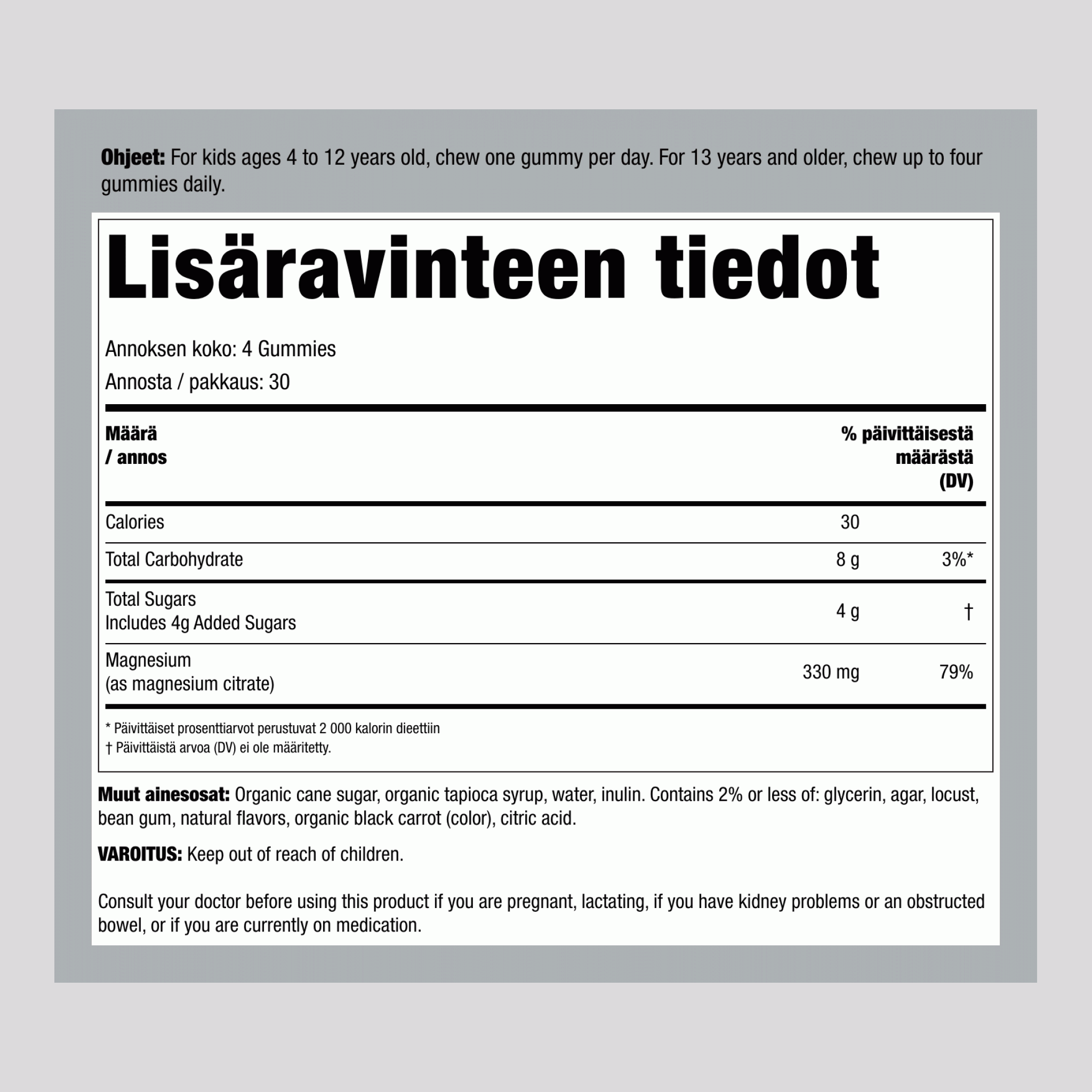 CALM-kumit, vadelma-sitruunan makuiset, 120 herkullista kumia