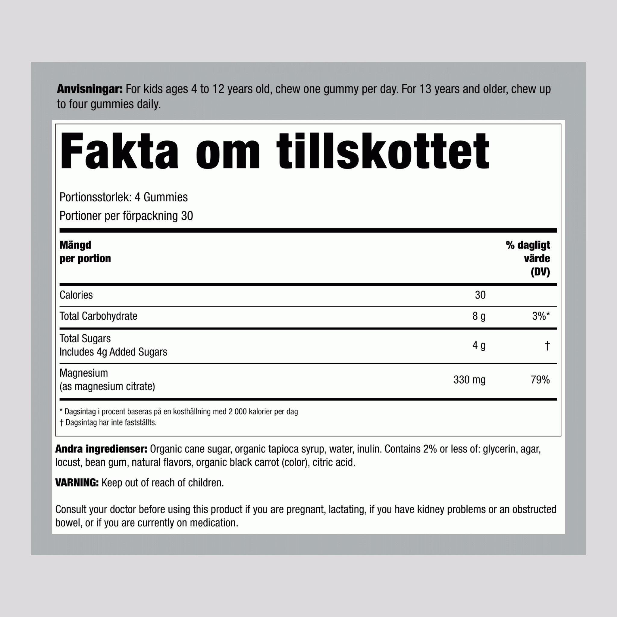 CALM Gummies Hallon-Citron Smak, 120 Goda Gummies