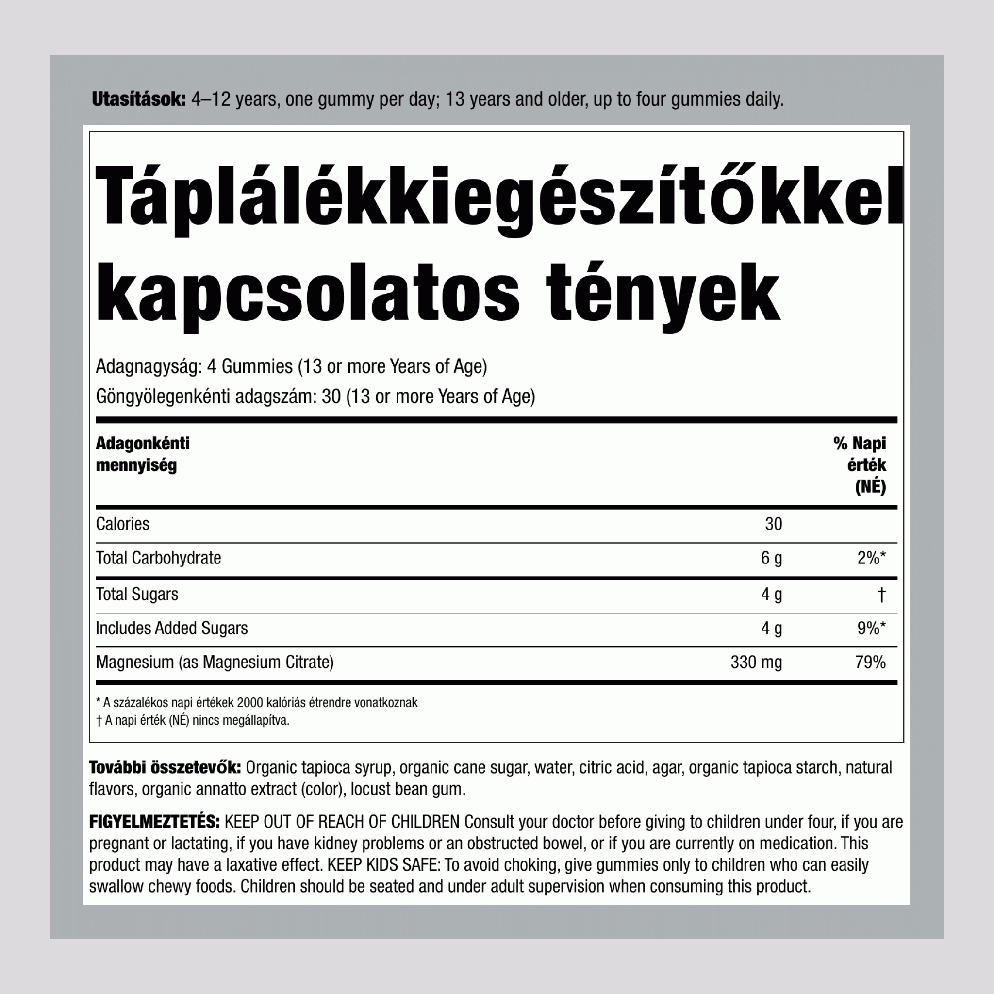 CALM narancs ízű gumicukor, 120 ízletes gumicukor