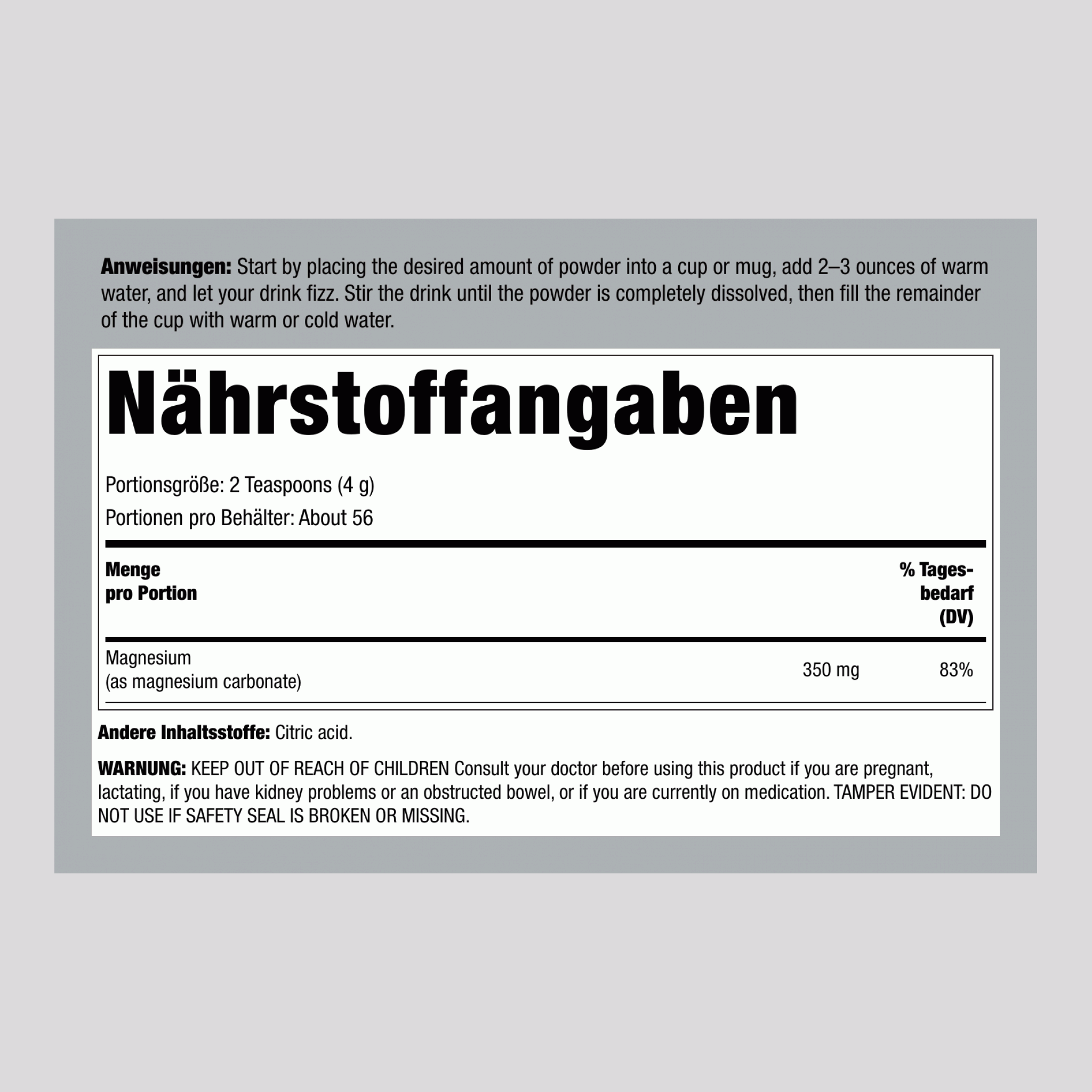 CALM Pulver Geschmacksneutral, 8 oz (226 g)