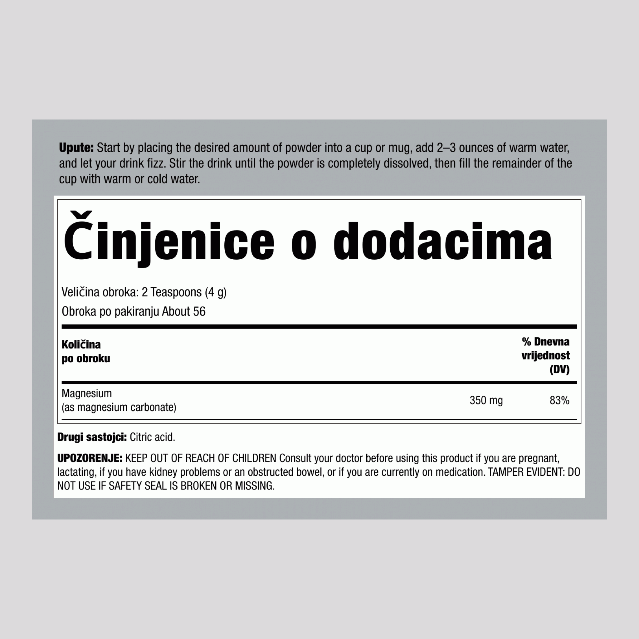 CALM prašak bez okusa, 8 oz (226 g)