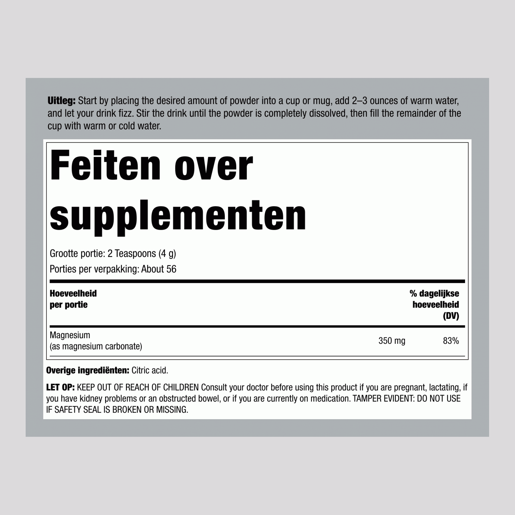 CALM Poeder Ongeparfumeerd, 8 oz (226 g)