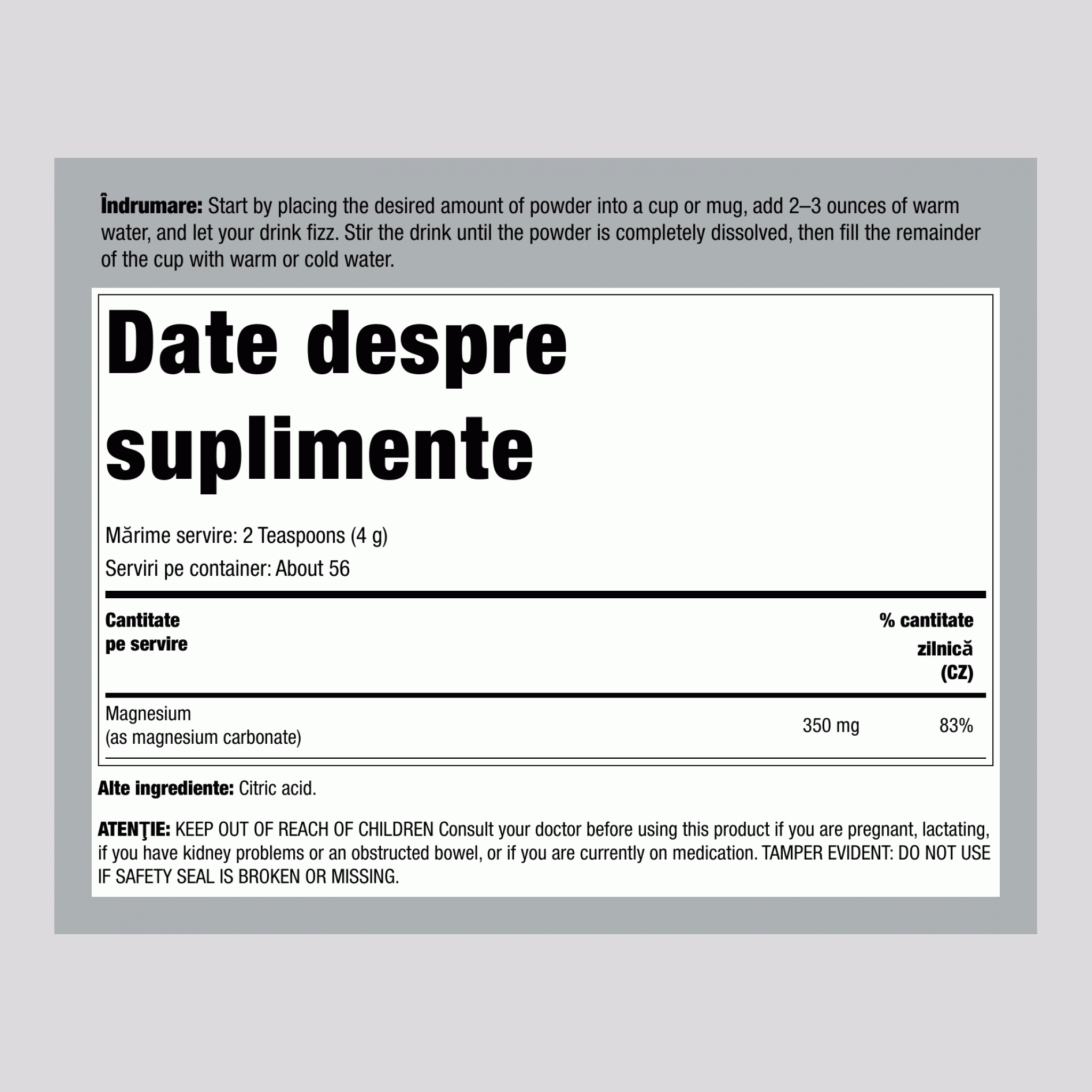 Pulbere CALM fără aromă, 8 oz (226 g)