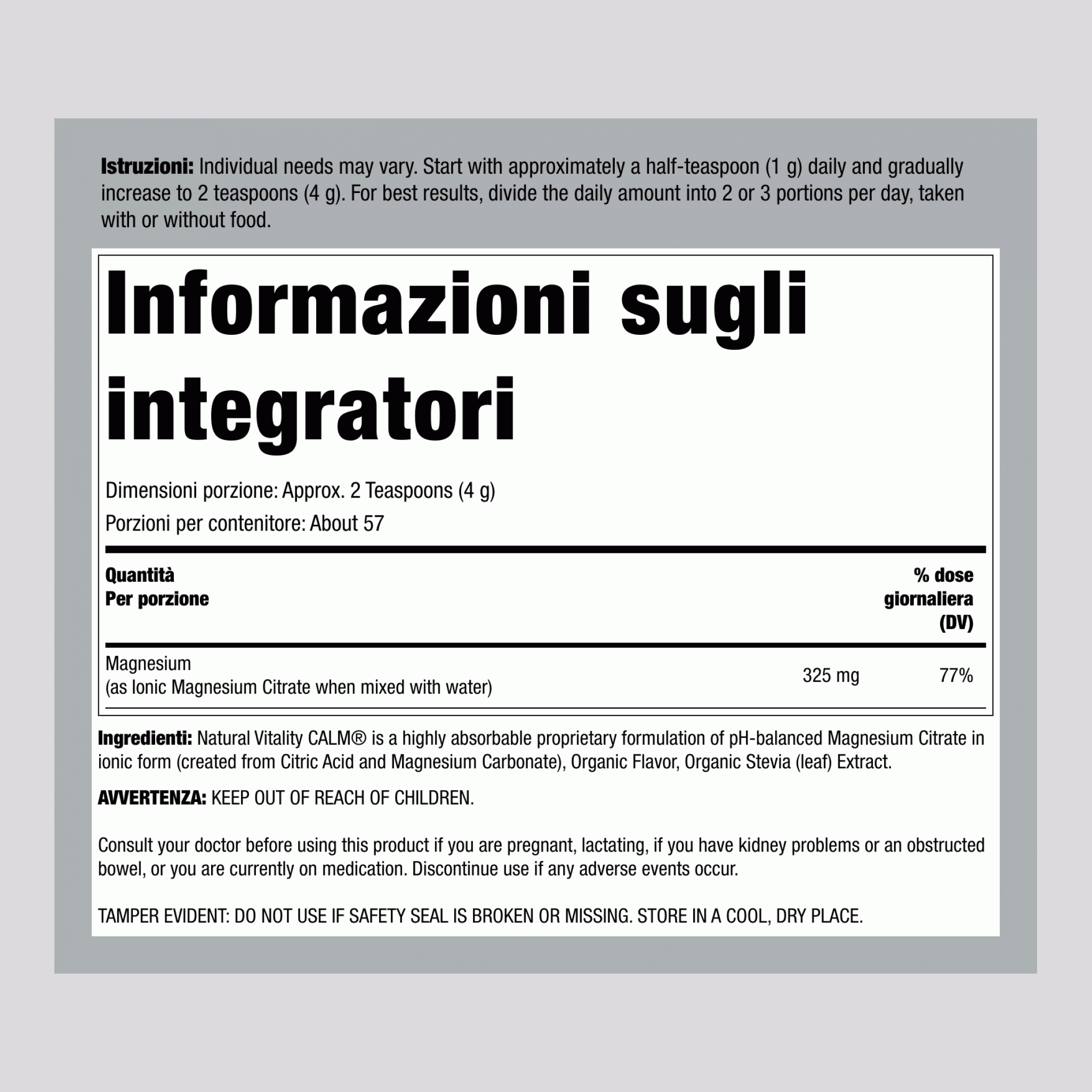 Polvere CALM Limone Dolce, 8 oz (227 g)