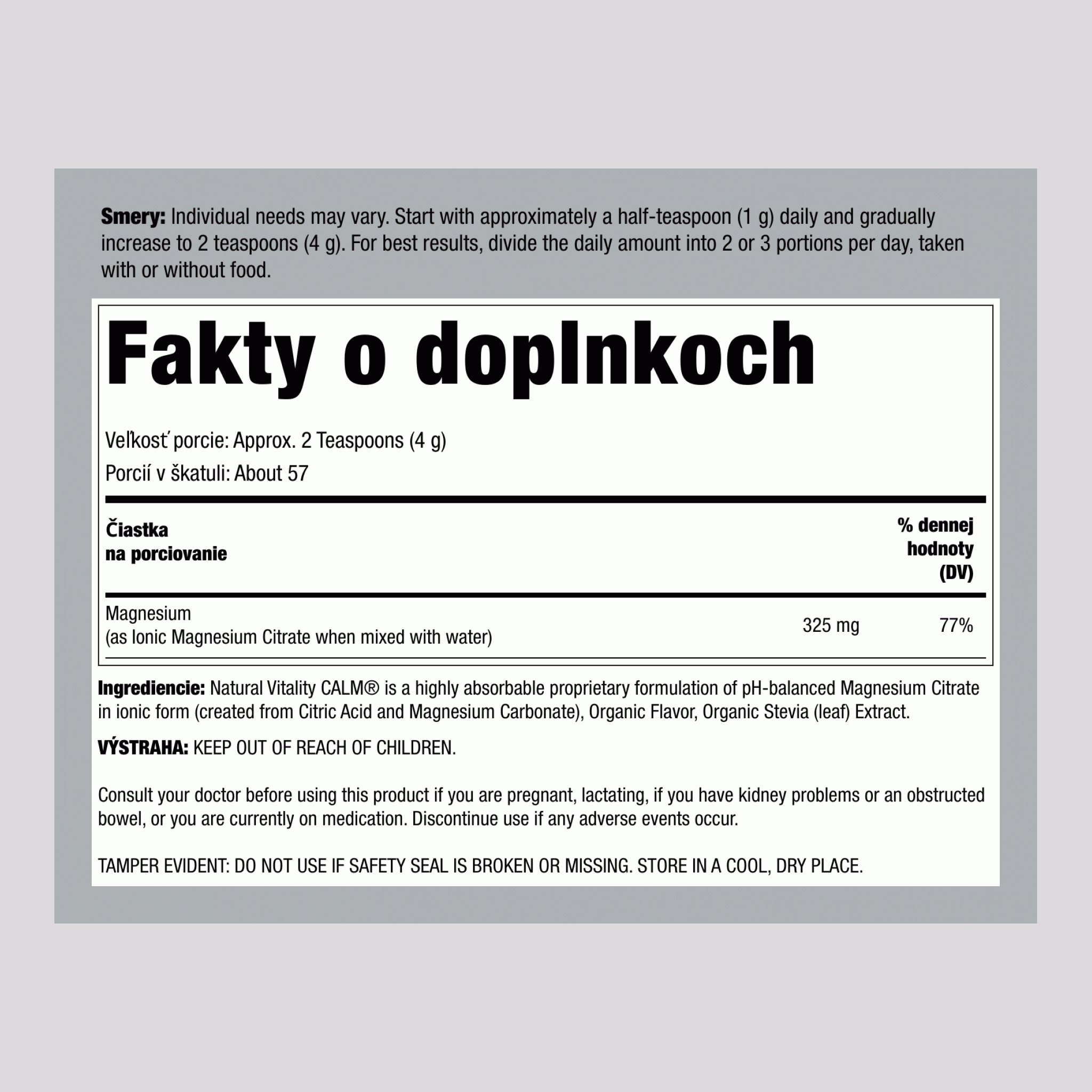  CALM prášok Sladký citrón, 8 oz (227 g)