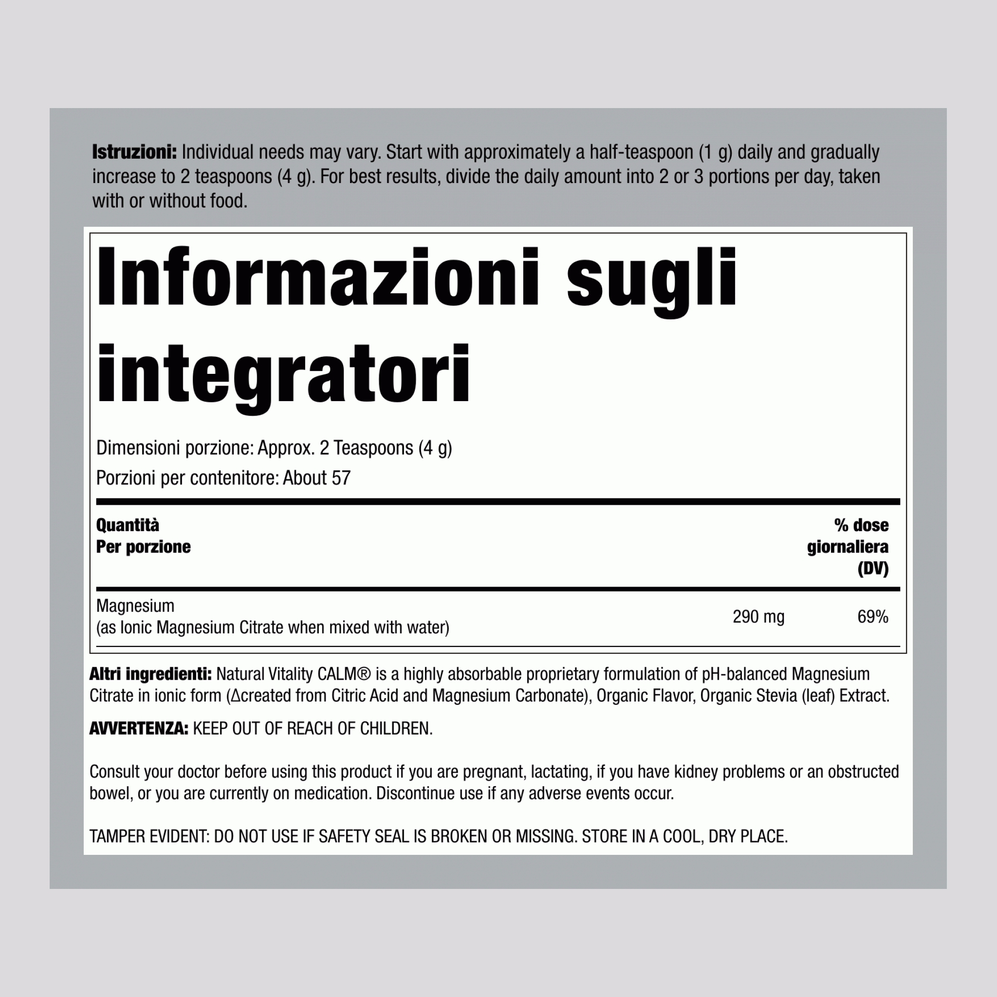 Polvere CALM al gusto Anguria, 8 oz (227 g)