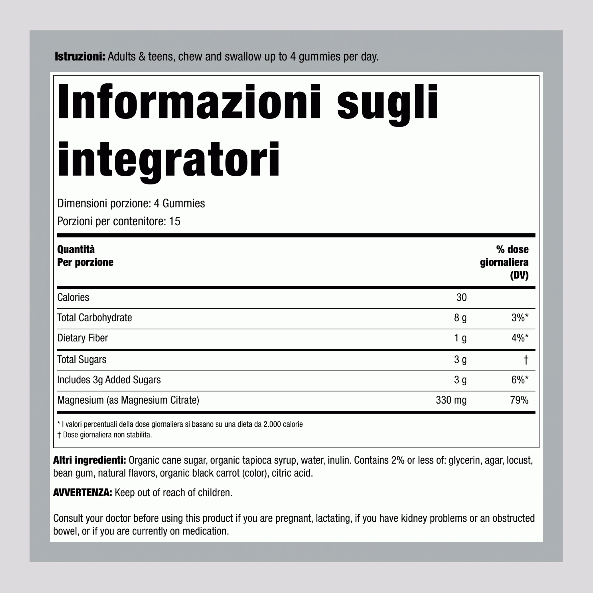 Gommose CALM al Sapore di Lampone e Limone, 60 Gommose Gustose