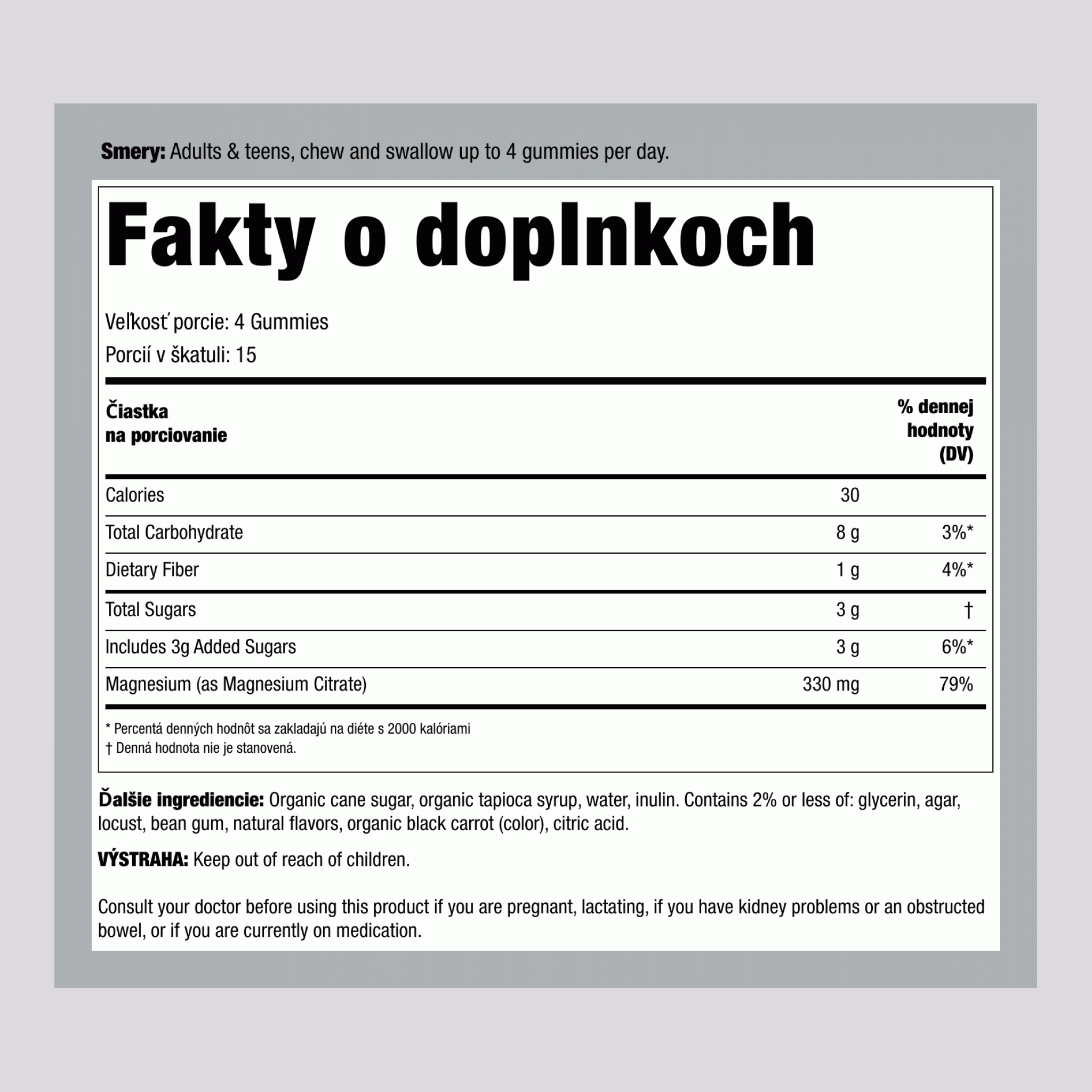 CALM Gummies s príchuťou maliny a citrónu, 60 lahodných gumových cukríkov