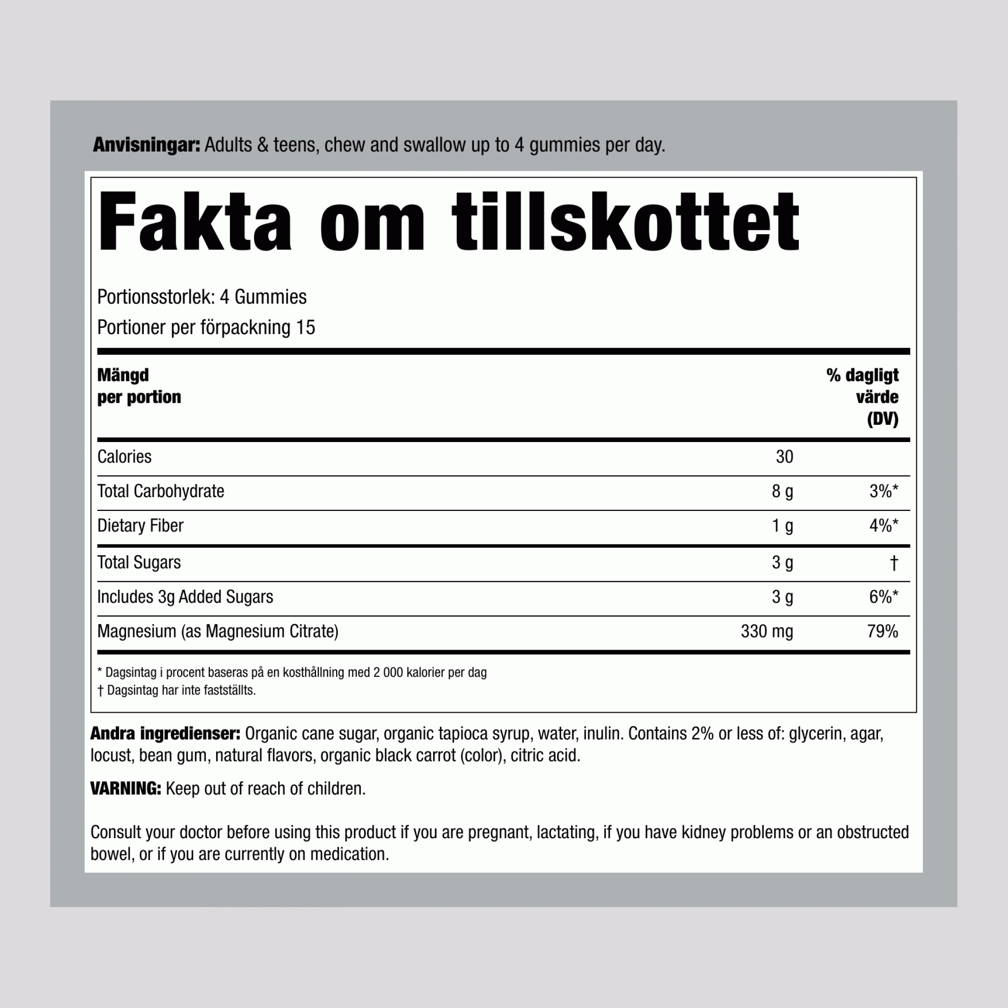 CALM Gummies Hallon-Citron Smak, 60 Läcker Gummies