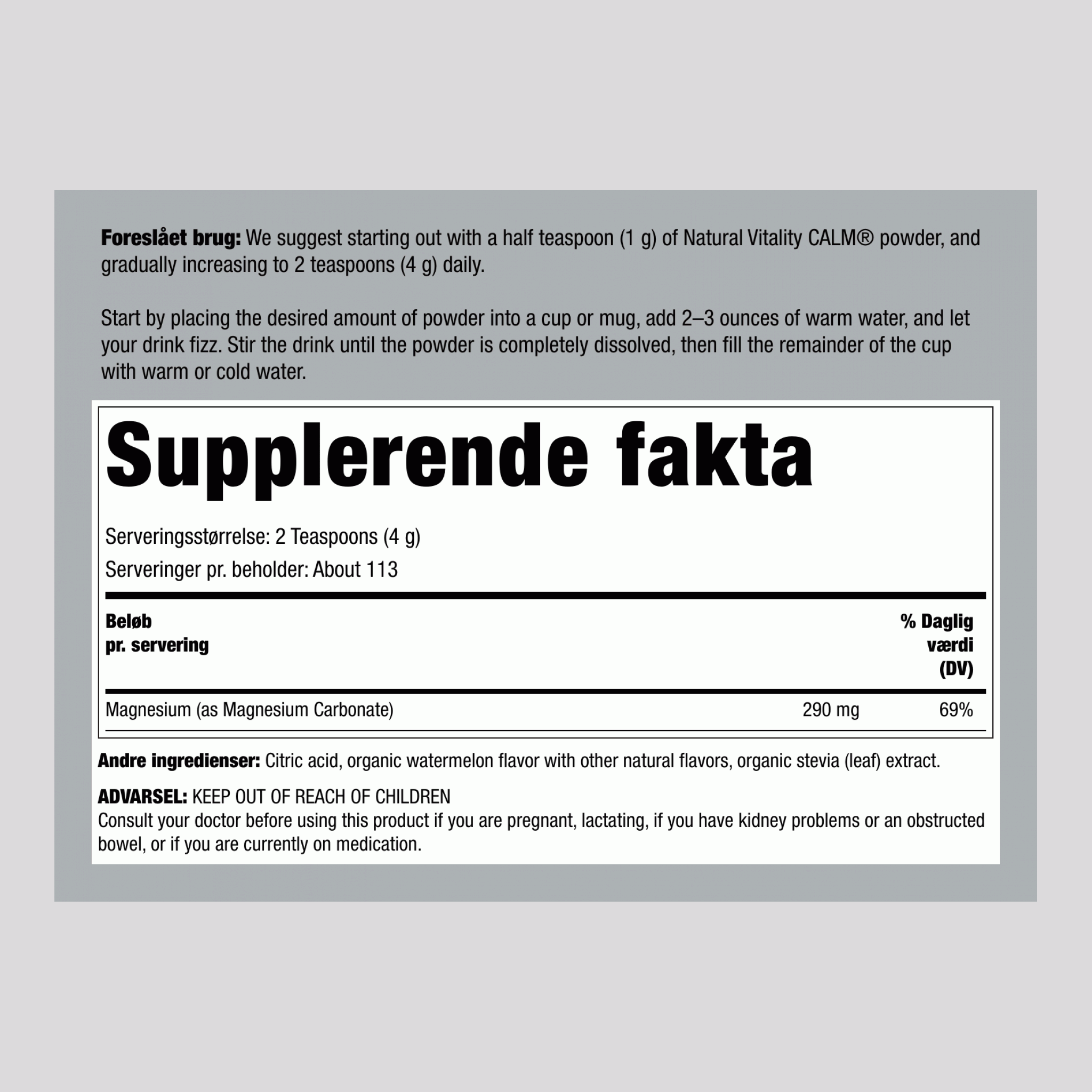 CALM Pulver Vandmelon, 16 oz (453 g)