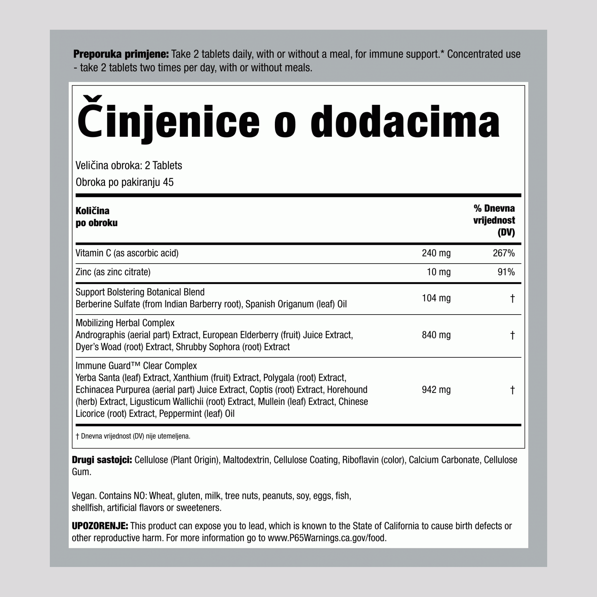 Kontra Napad, 90 Veganskih Tableta