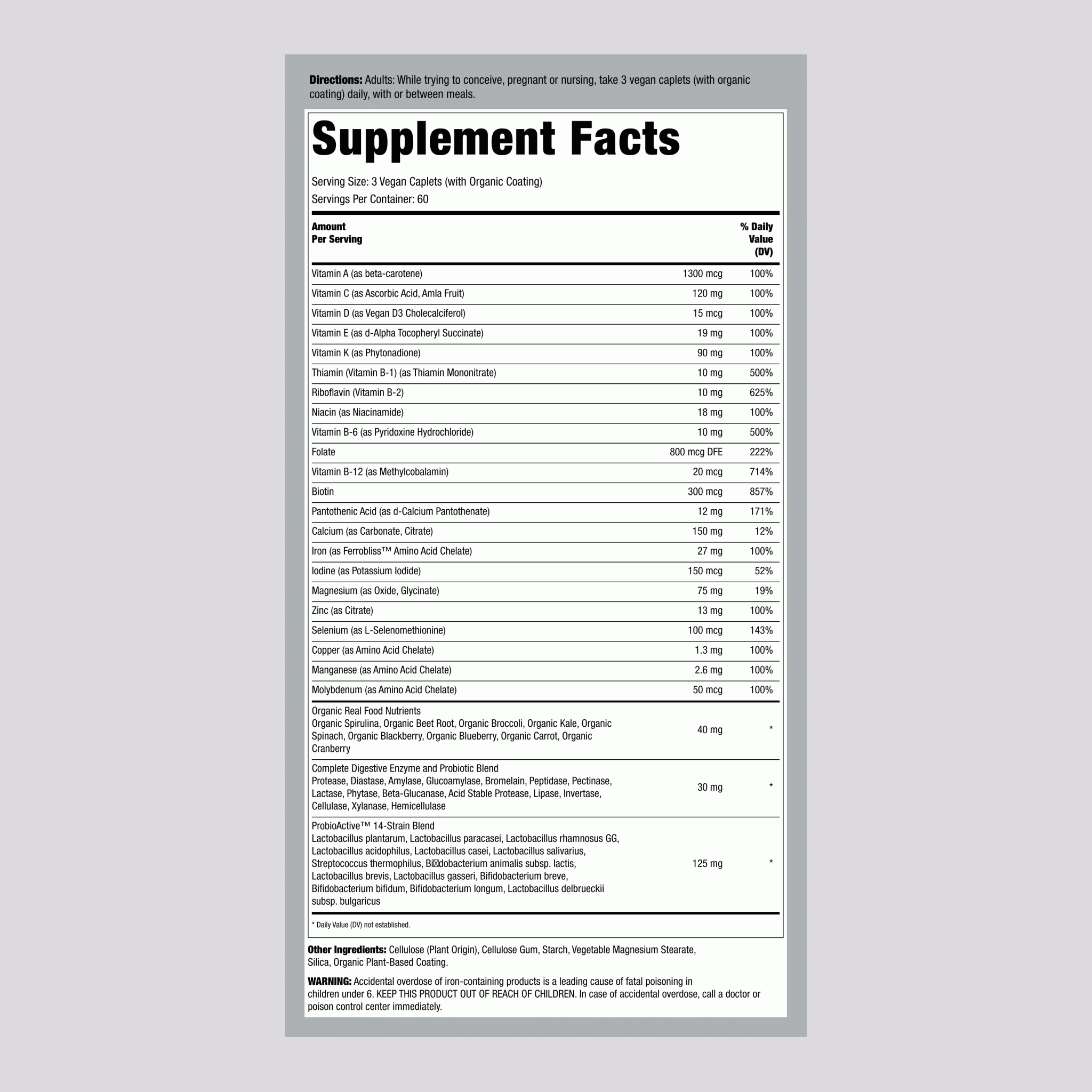 Prenatal Multi Mini's + Real Food Nutrients, 180 Mini Tablets