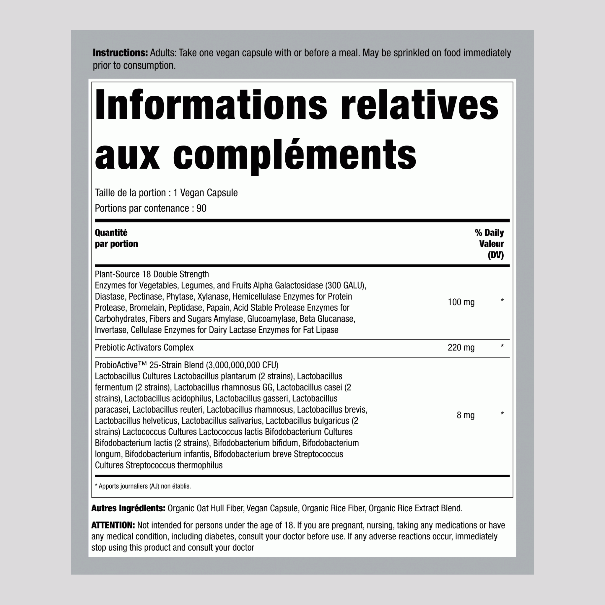 All-Zyme Double Strength, 90 capsules véganes