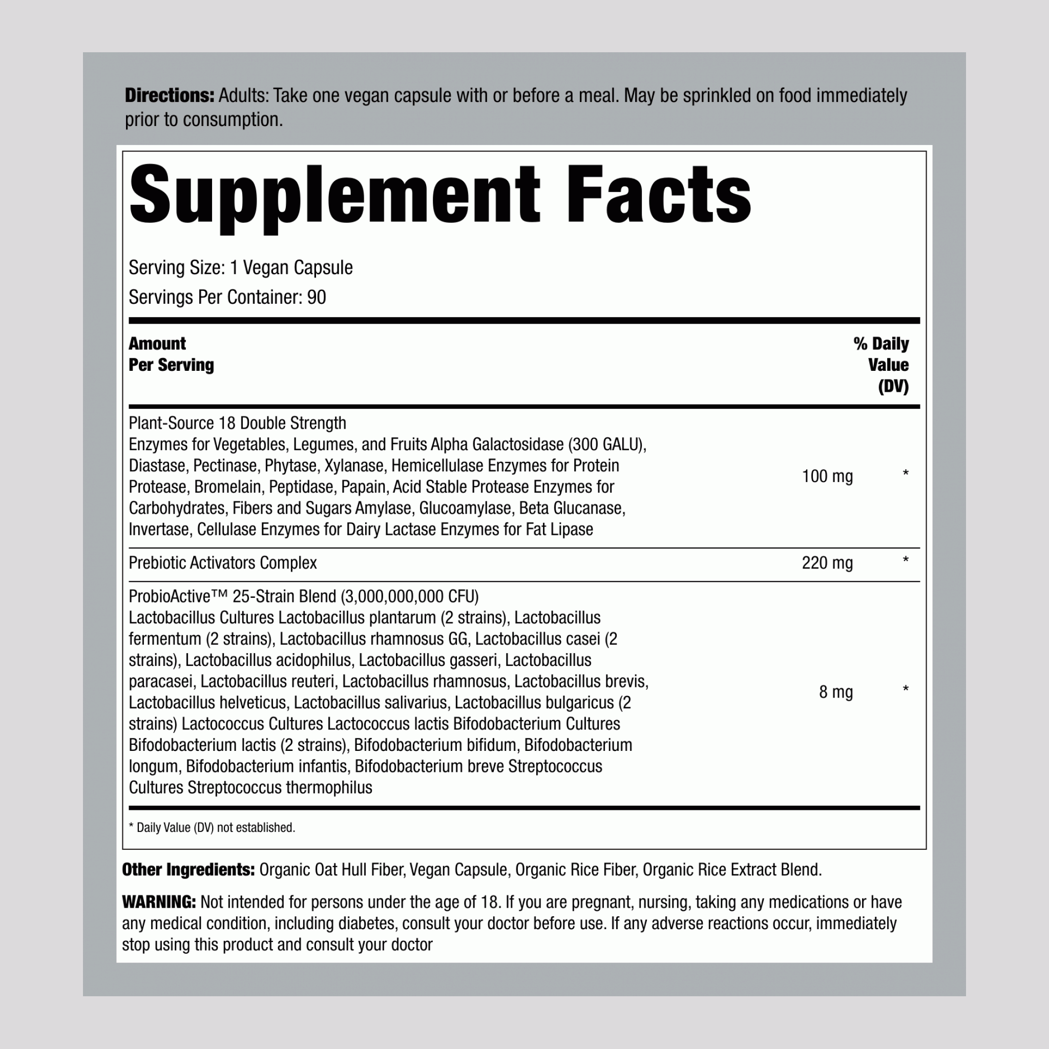 全效酵素雙倍強效，90顆素食膠囊