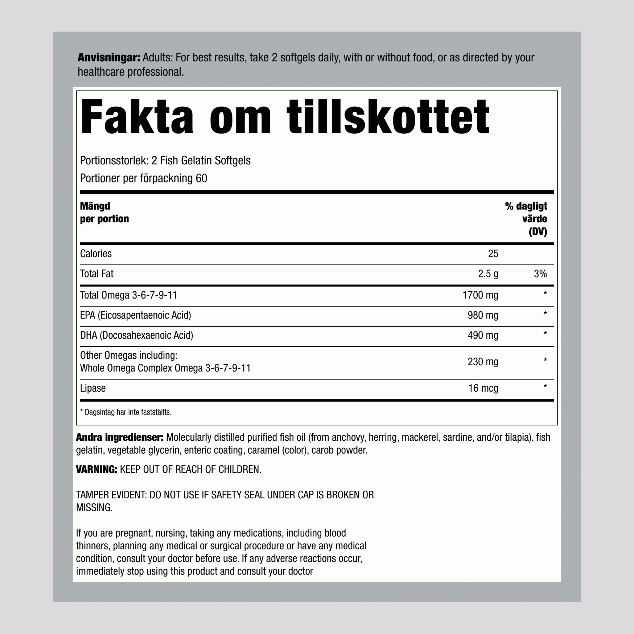 Norwegian Gold Critical Omega, 120 fiskgelatinkapslar