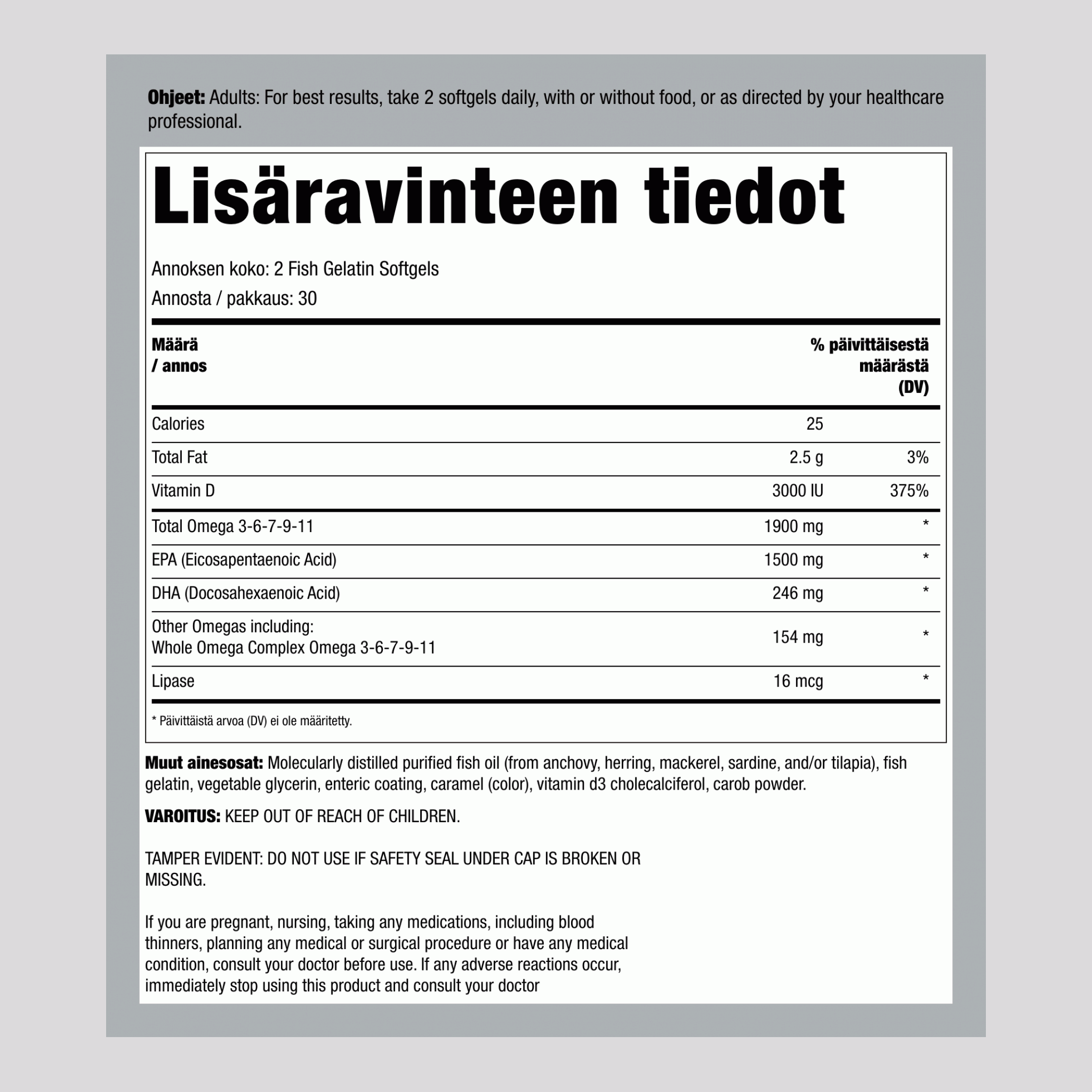 Norwegian Gold Super Critical Omega, 60 kala-gelatiinikapselia