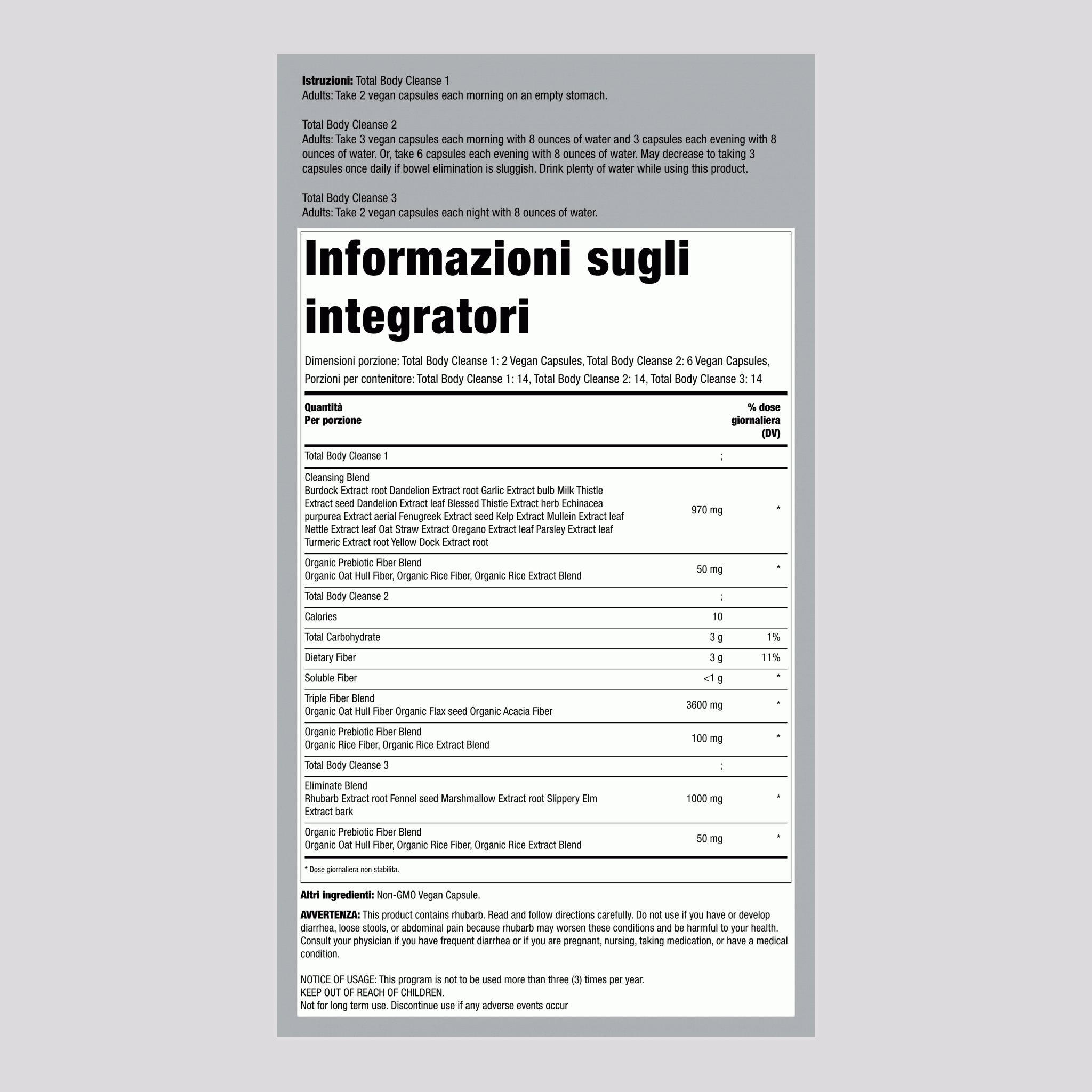 Kit di Cura Delicata per la Pulizia Completa del Corpo, Programma di 14 Giorni