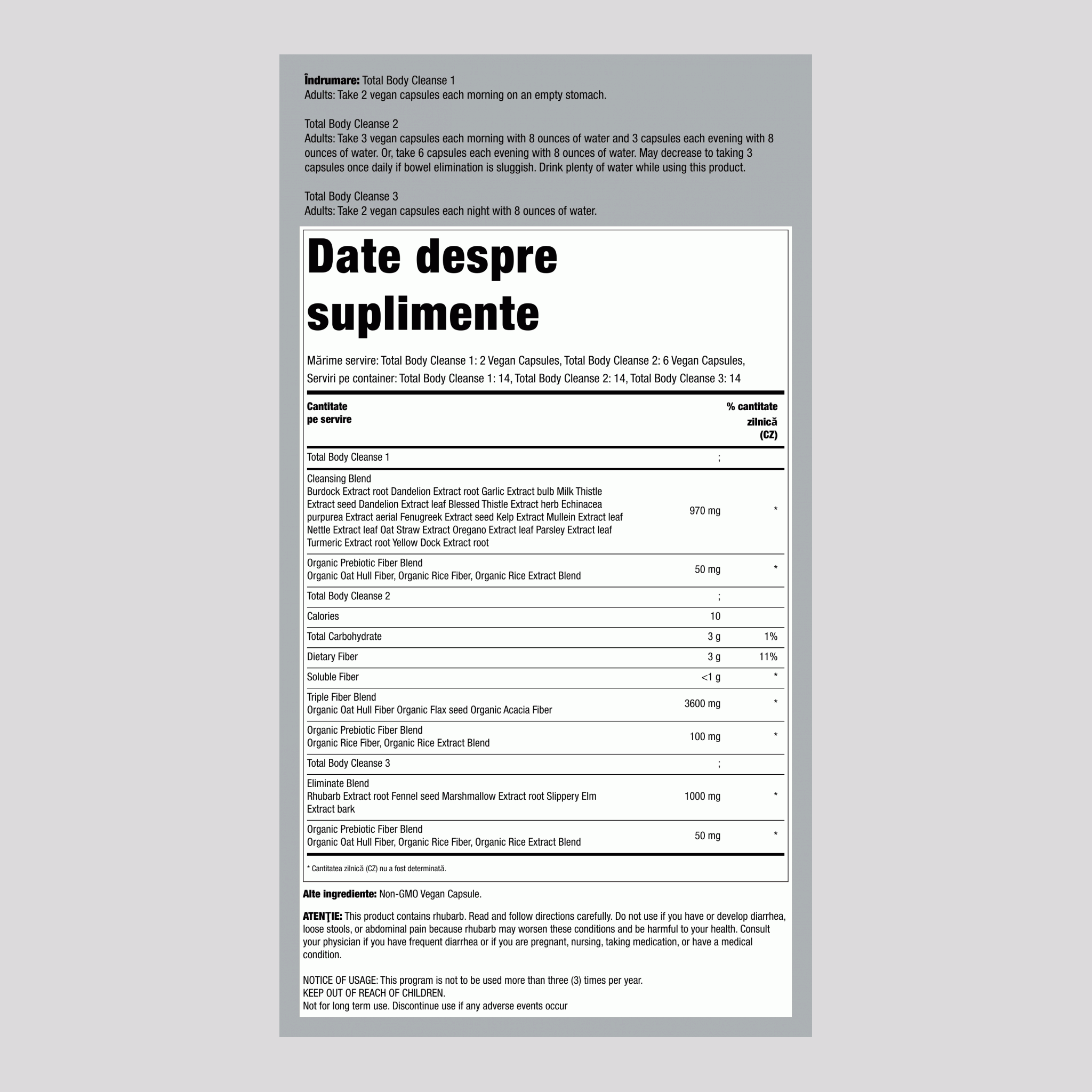 Kit Îngrijire Delicată pentru Curățarea Întregului Corp, Program de 14 Zile