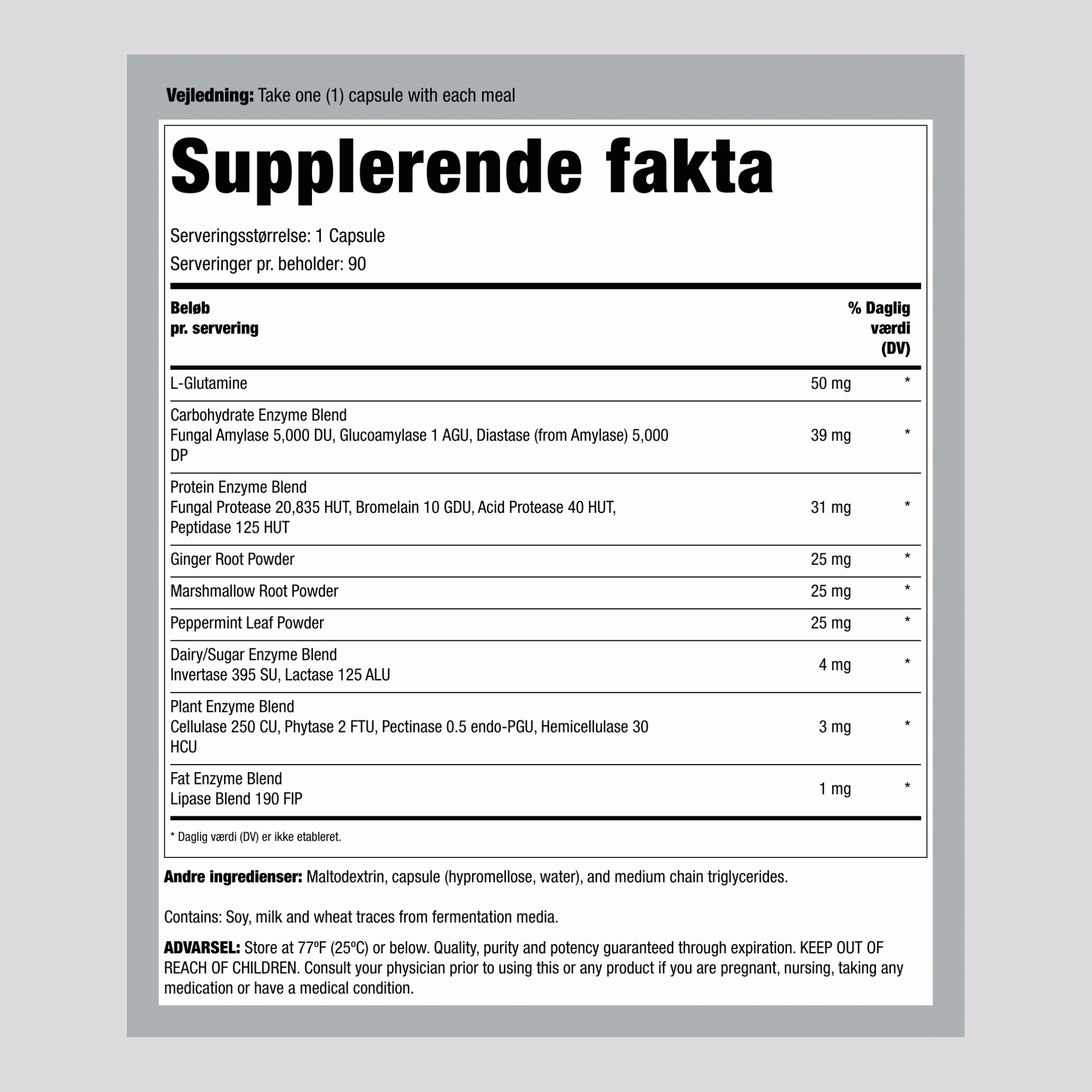 DigestMore Enzymer, 90 Veganske Kapsler