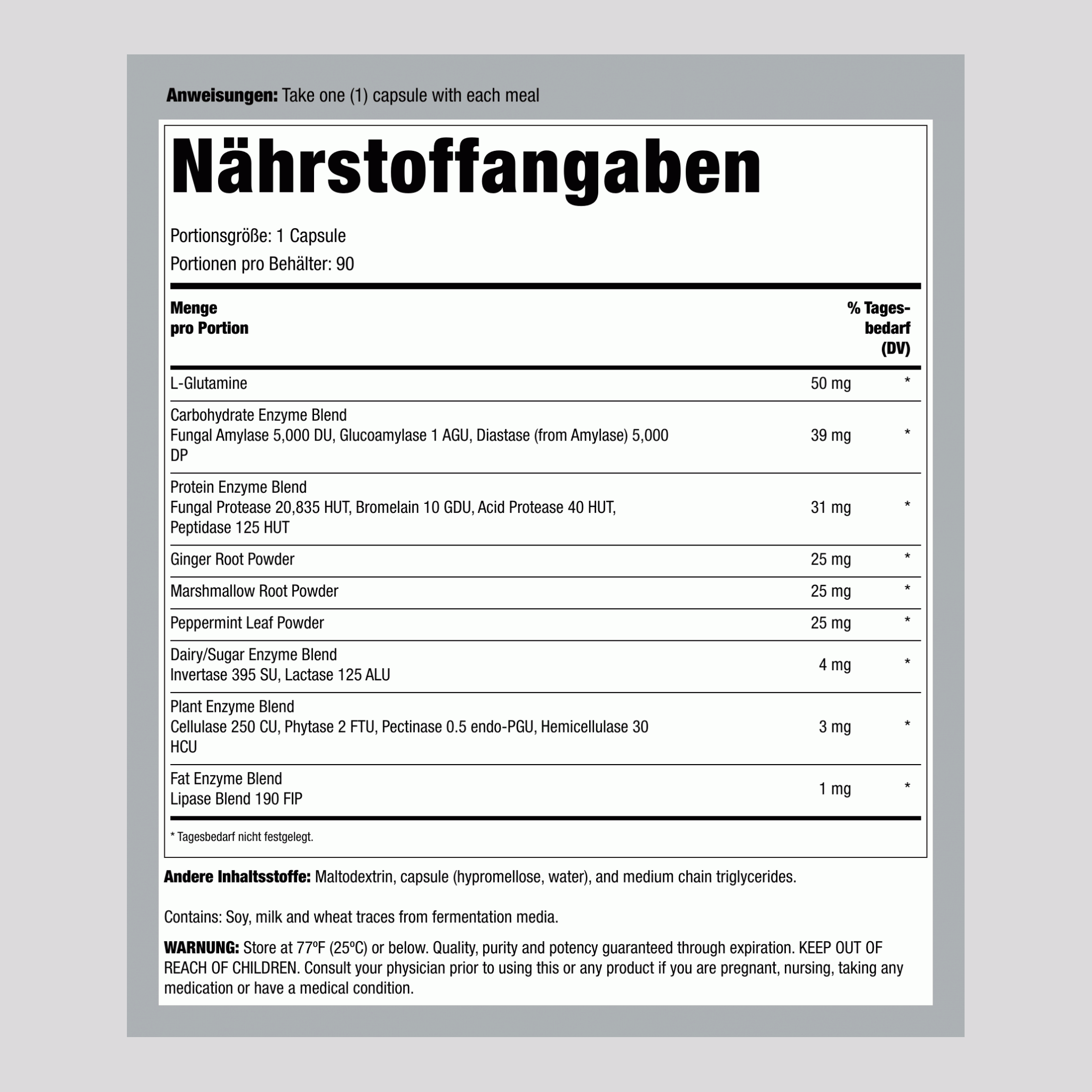 DigestMore Enzyme, 90 Vegane Kapseln