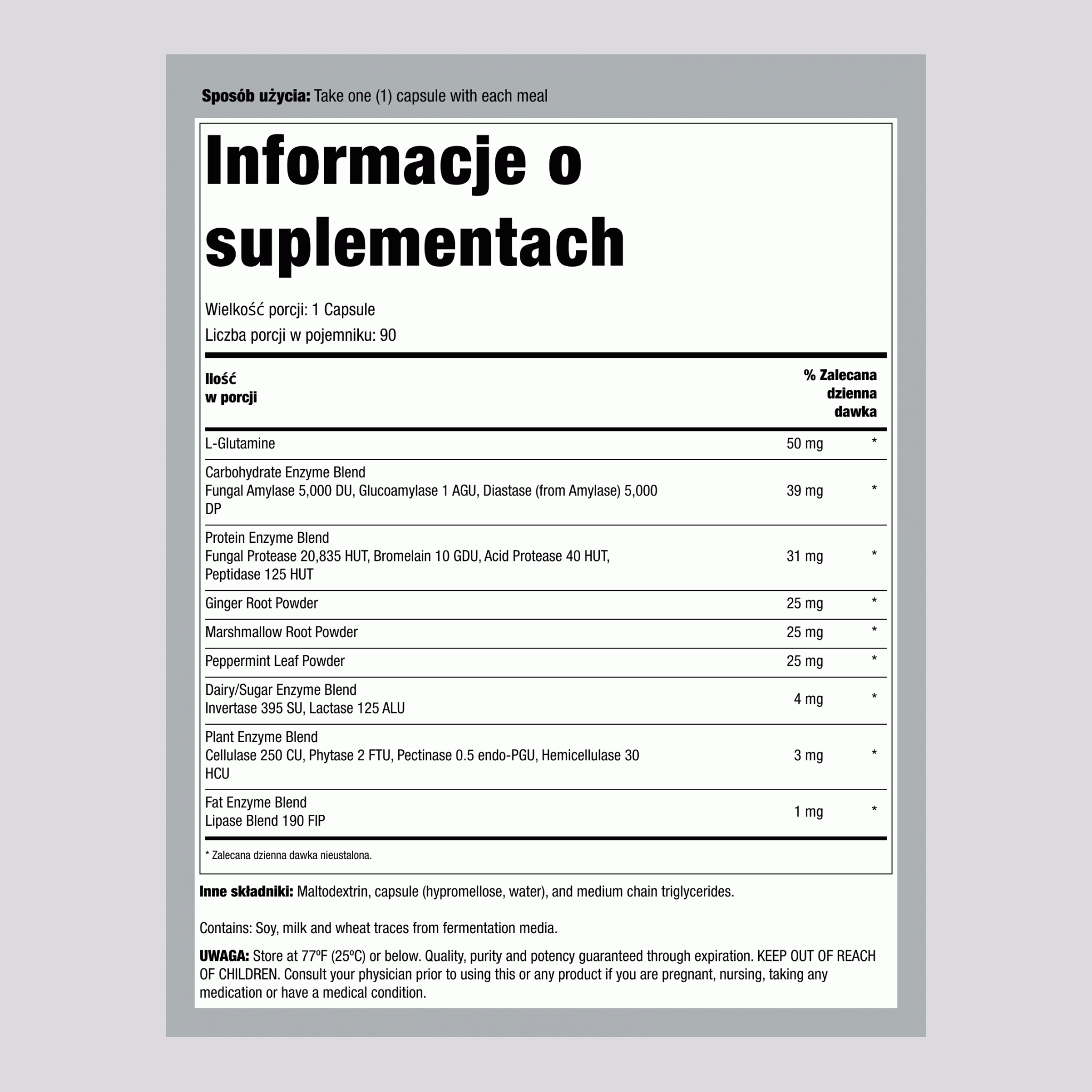 DigestMore Enzymy, 90 Wegańskich Kapsułek