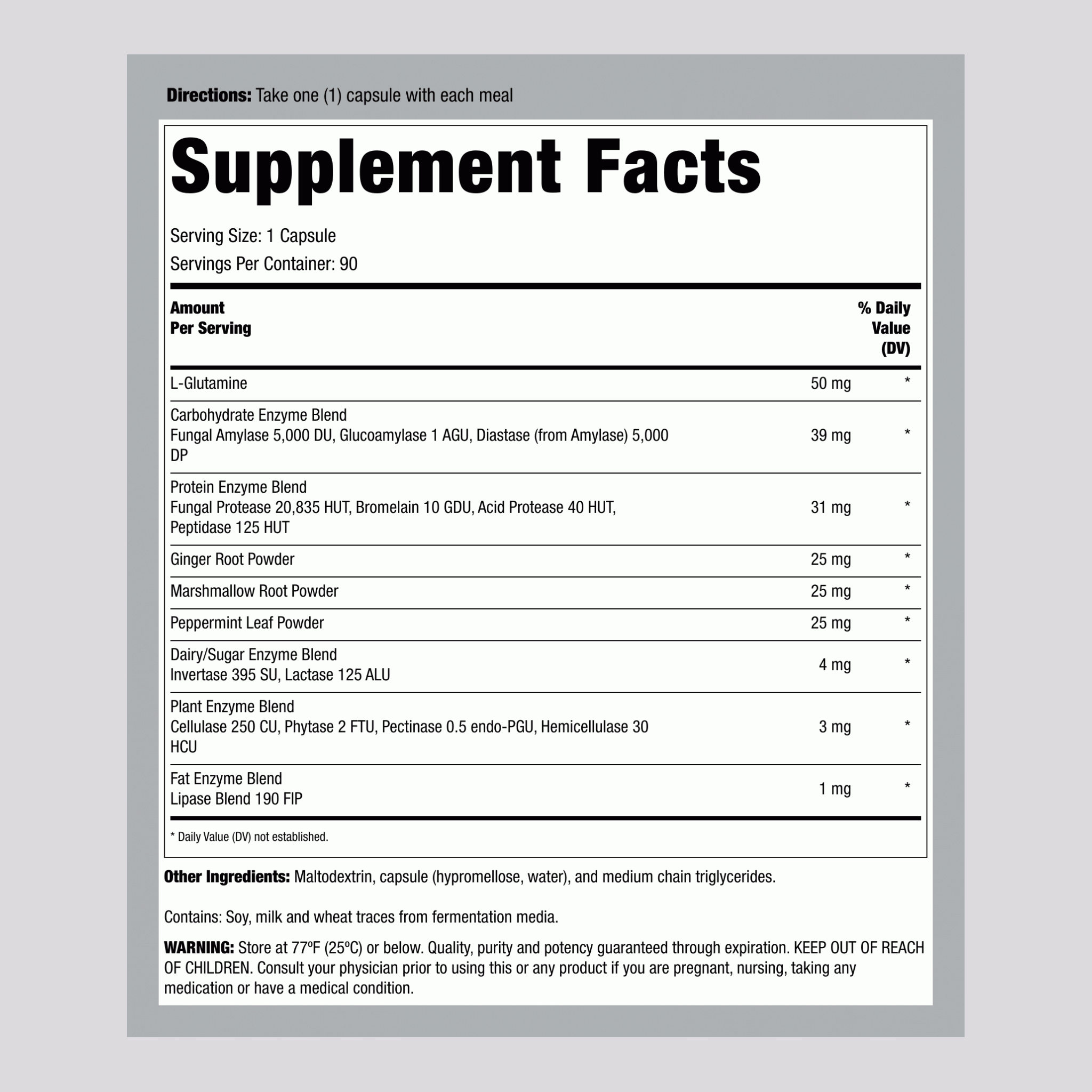 DigestMore 酵素，90 素食膠囊