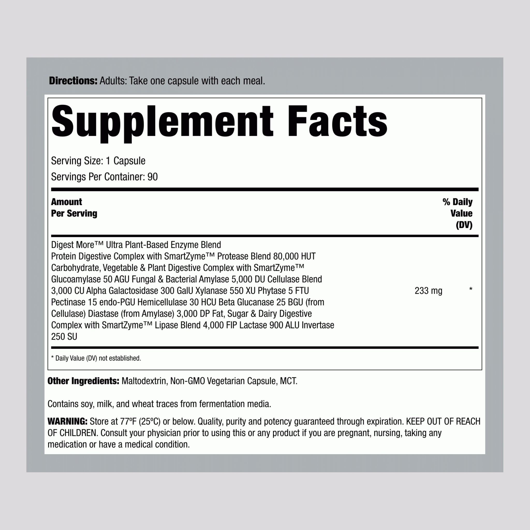 DigestMore Ultra Enzymes, 90 Vegan Capsules