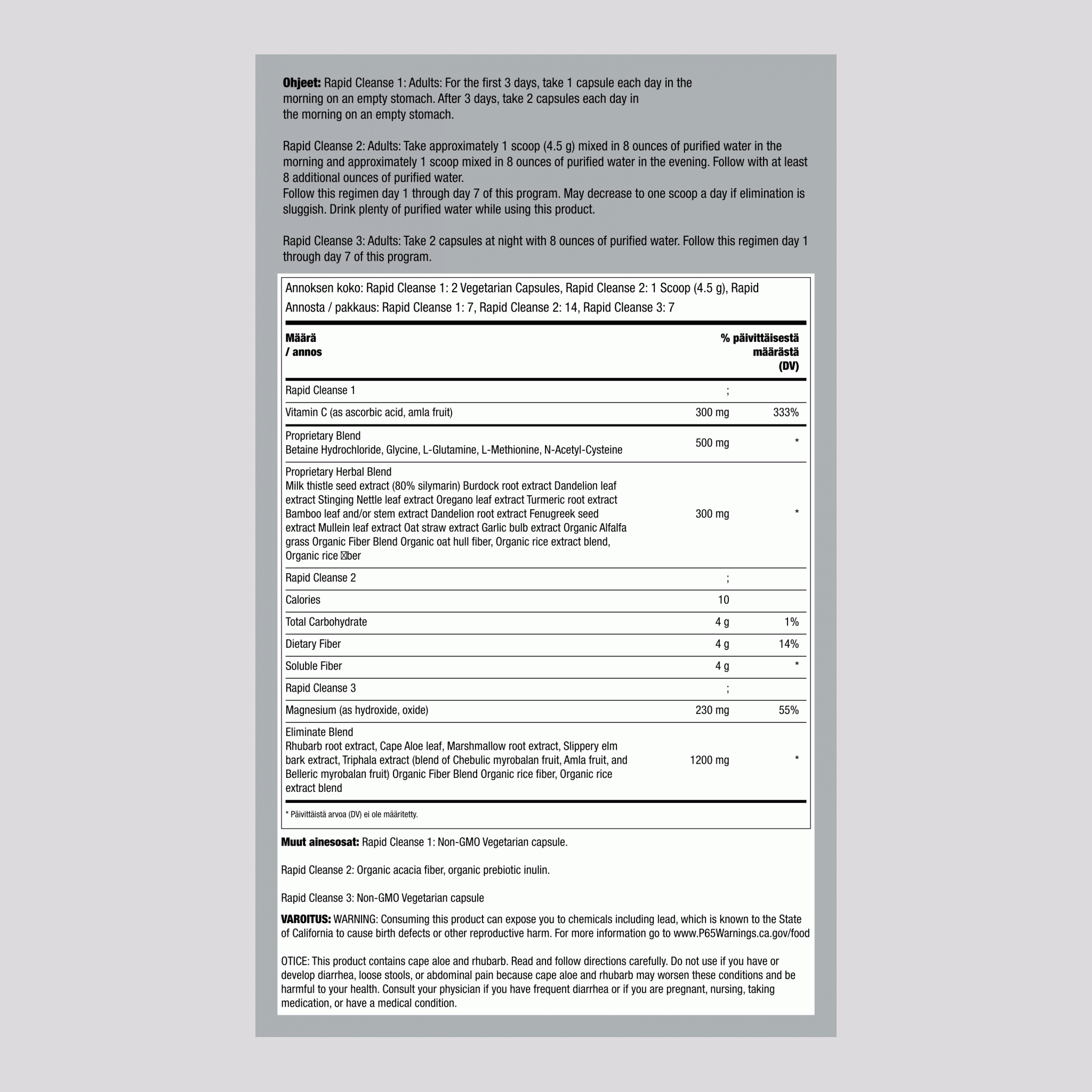 Rapid Cleanse Total Body Cleanse Kit, 7 Day Program