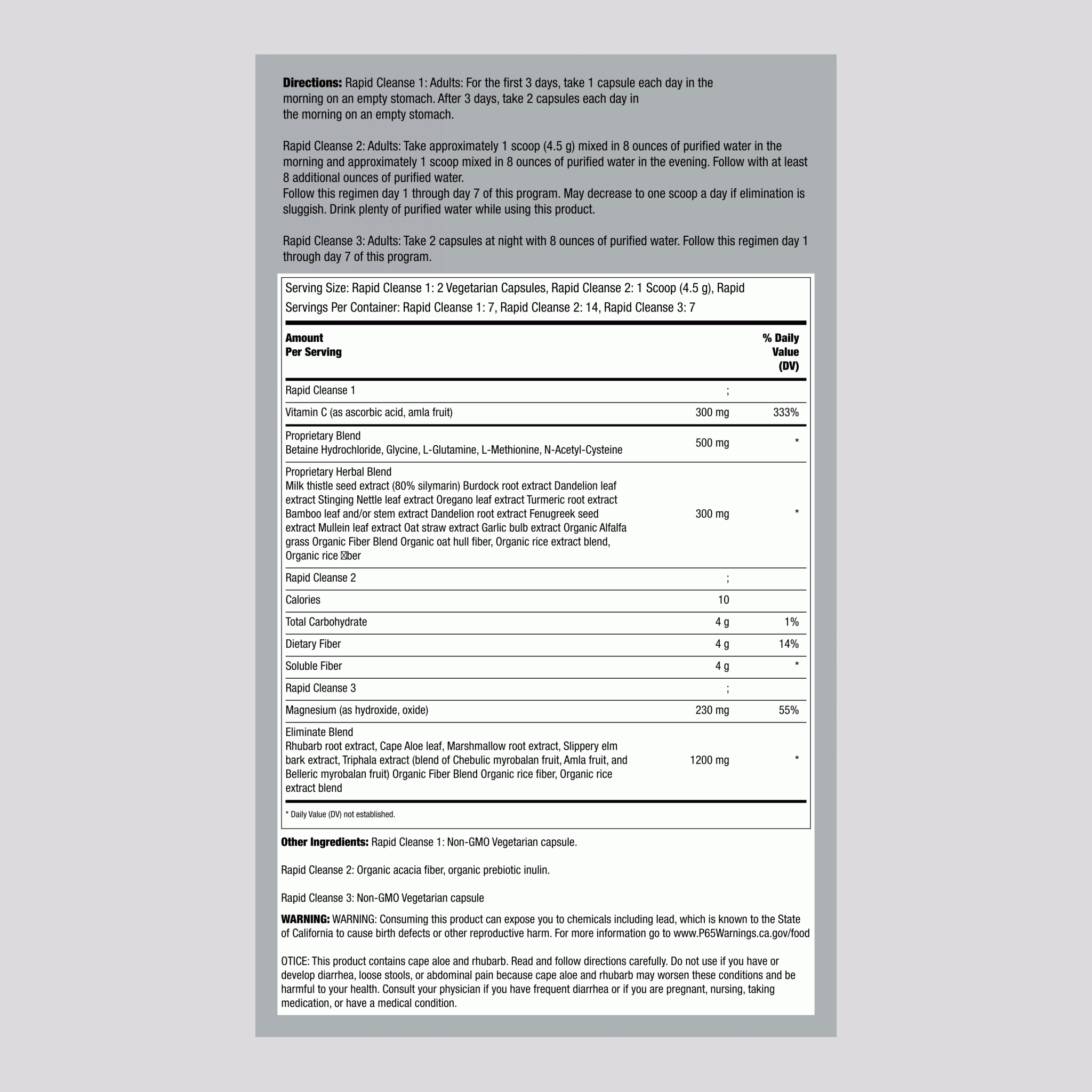 Rapid Cleanse Total Body Cleanse Kit, 7 Day Program