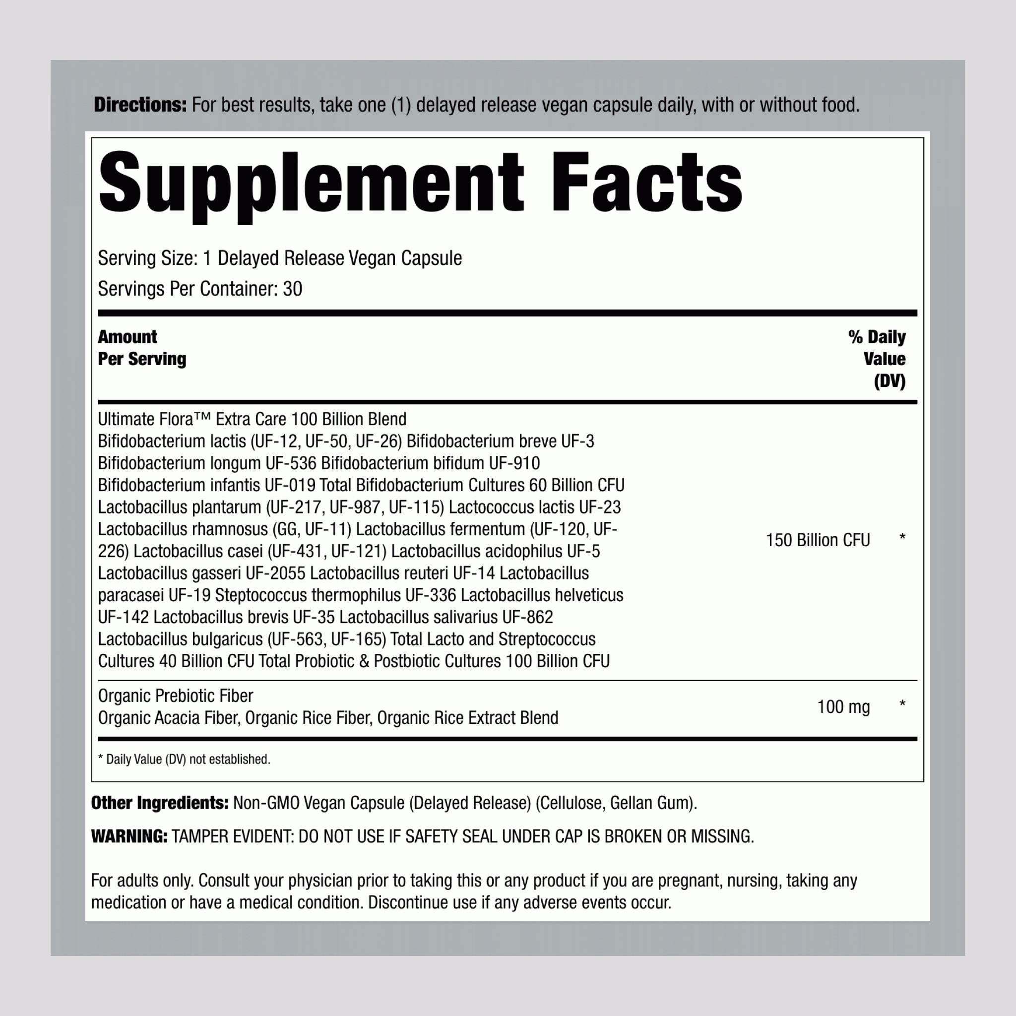 Ultimate Flora 極致護膚益生菌 1000 億，30 粒延遲釋放素食膠囊