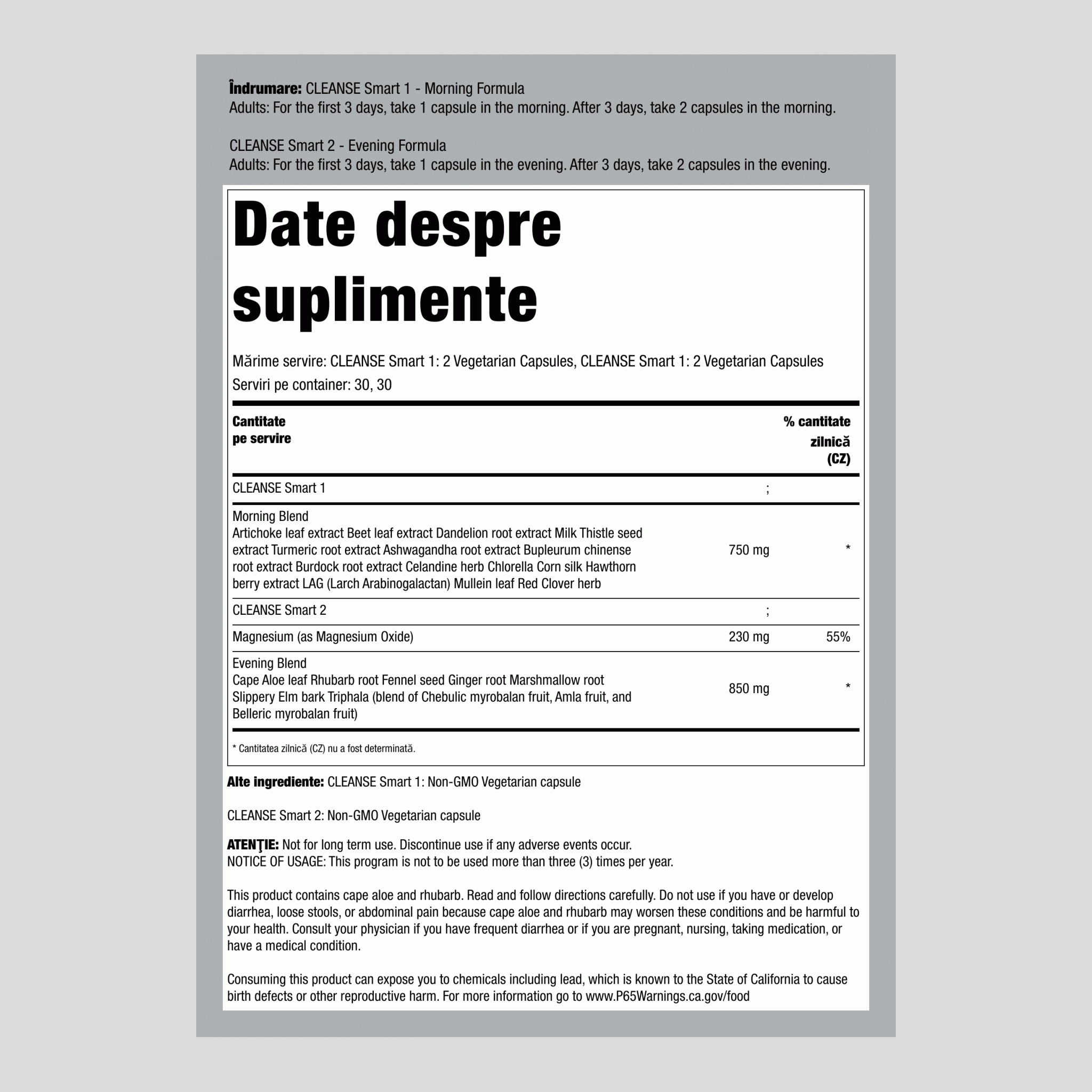 Cleanse Smart Curățare Totală a Corpului