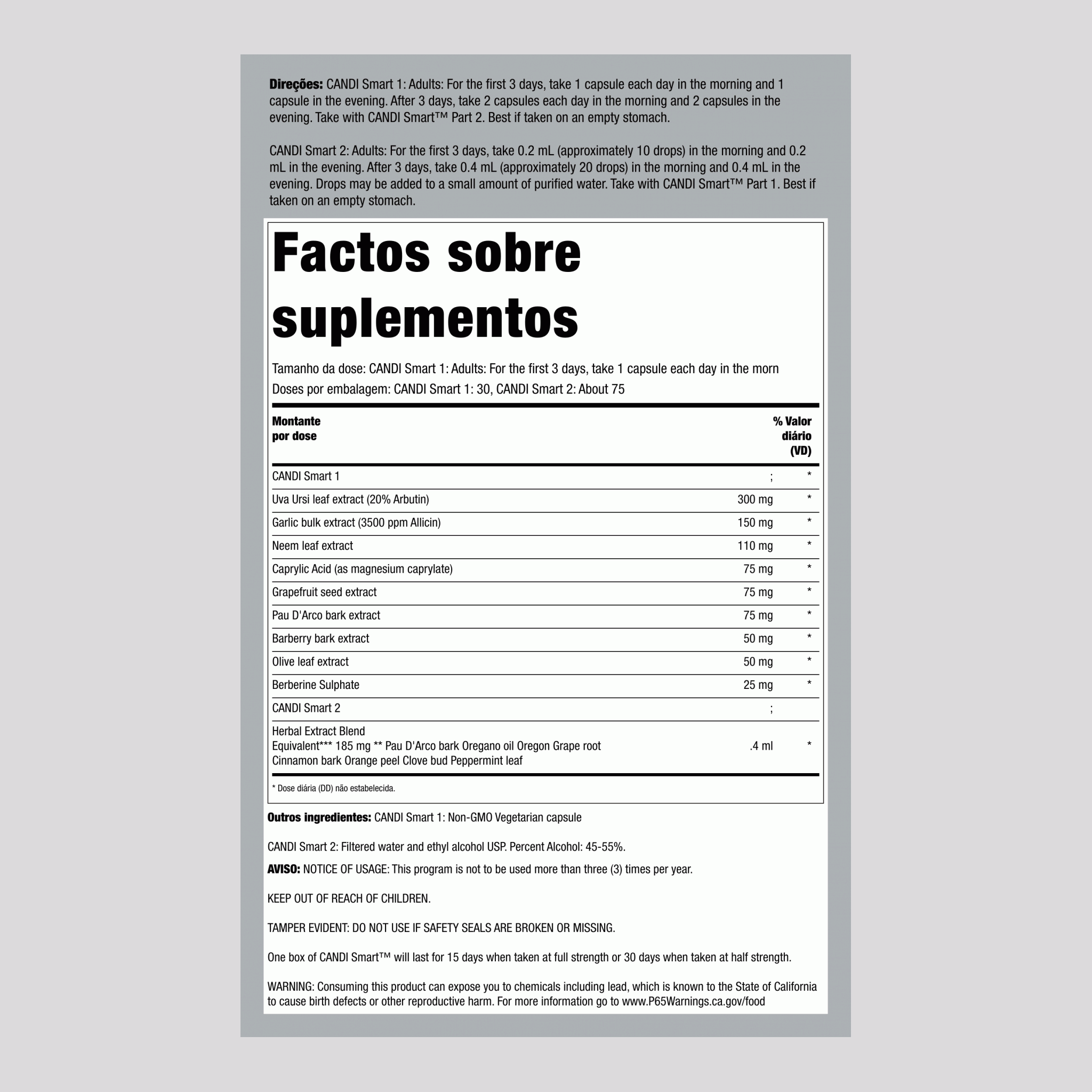 Fórmula de Equilíbrio de Leveduras CandiSmart