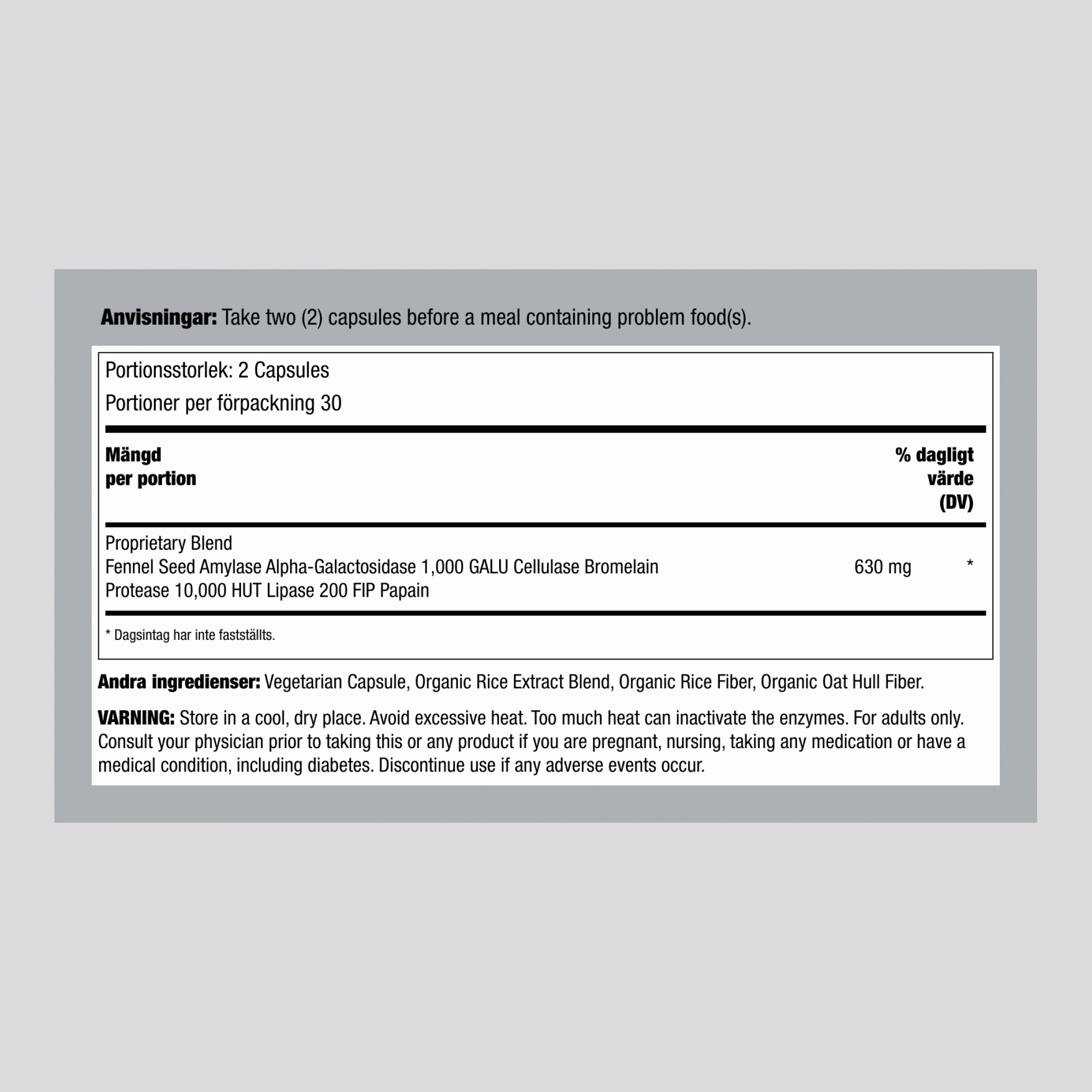 Gas Stop Snabbverkande, 60 Vegankapslar