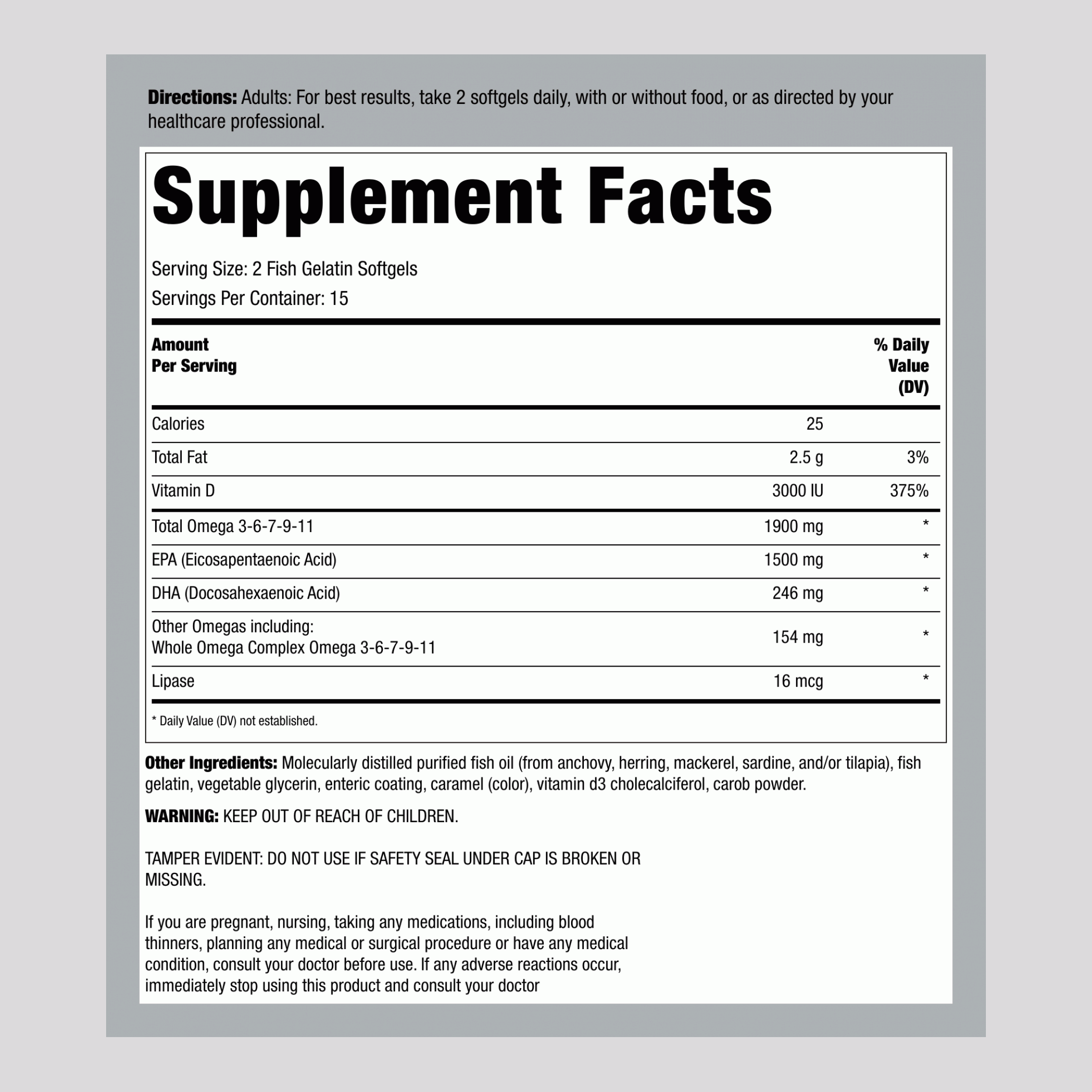 Norwegian Gold Super Critical Omega, 30 Fish Gelatin Softgels