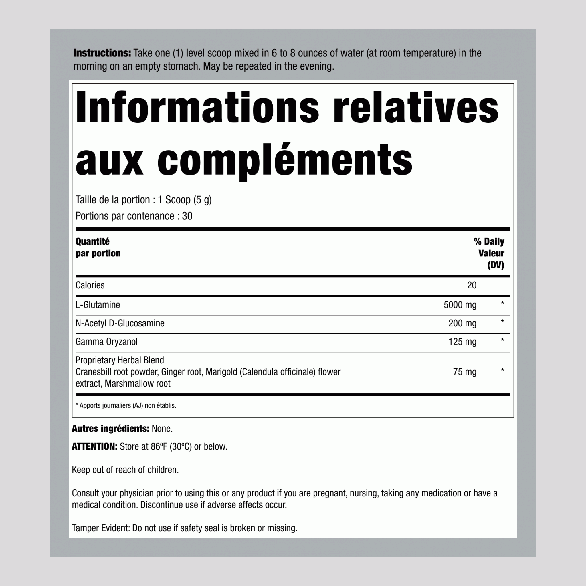 IntestiNew Soutien de la Paroi Intestinale, Approvisionnement de 30 Jours 6 oz