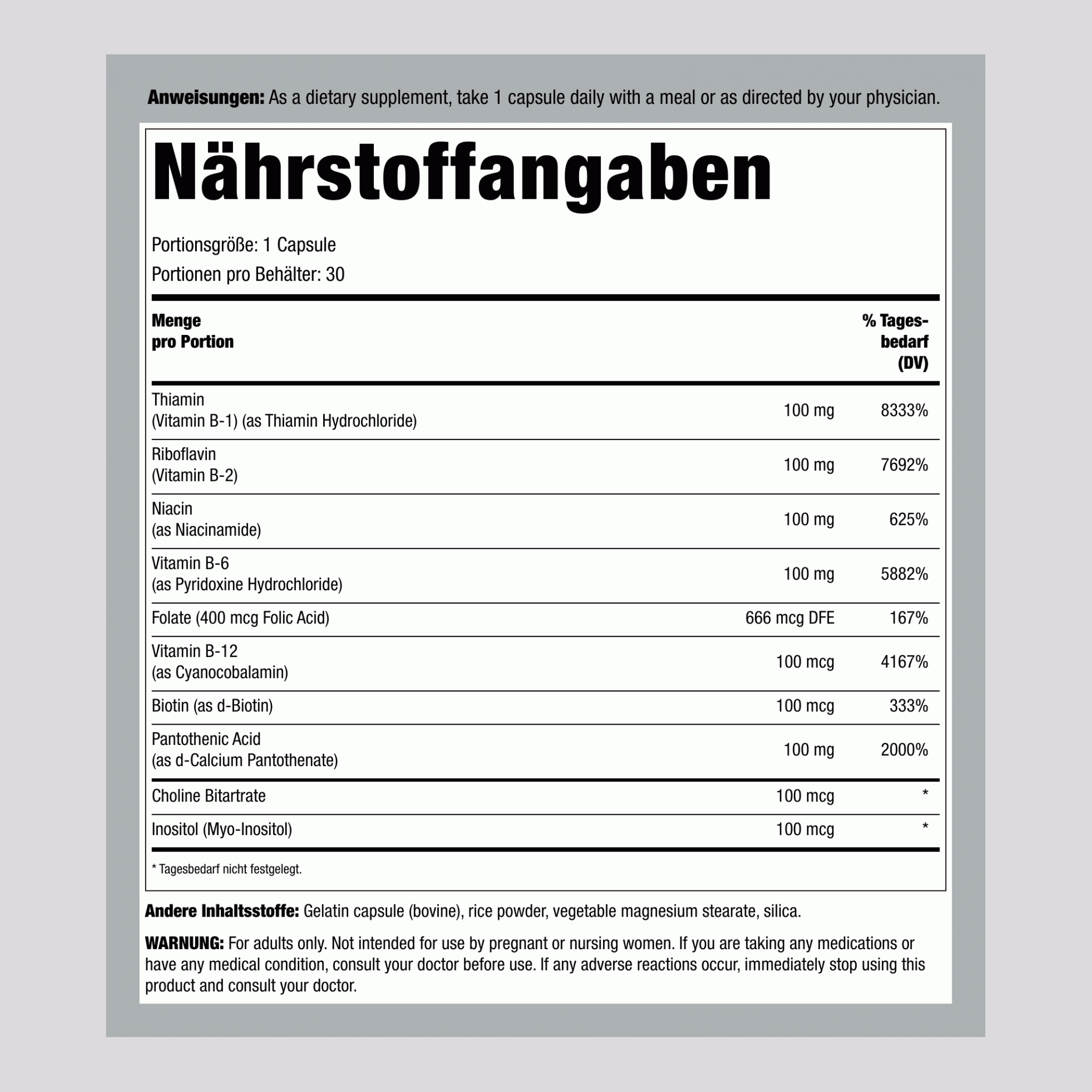 Revolution-B™ Komplex, 30 vegetarische Kapseln